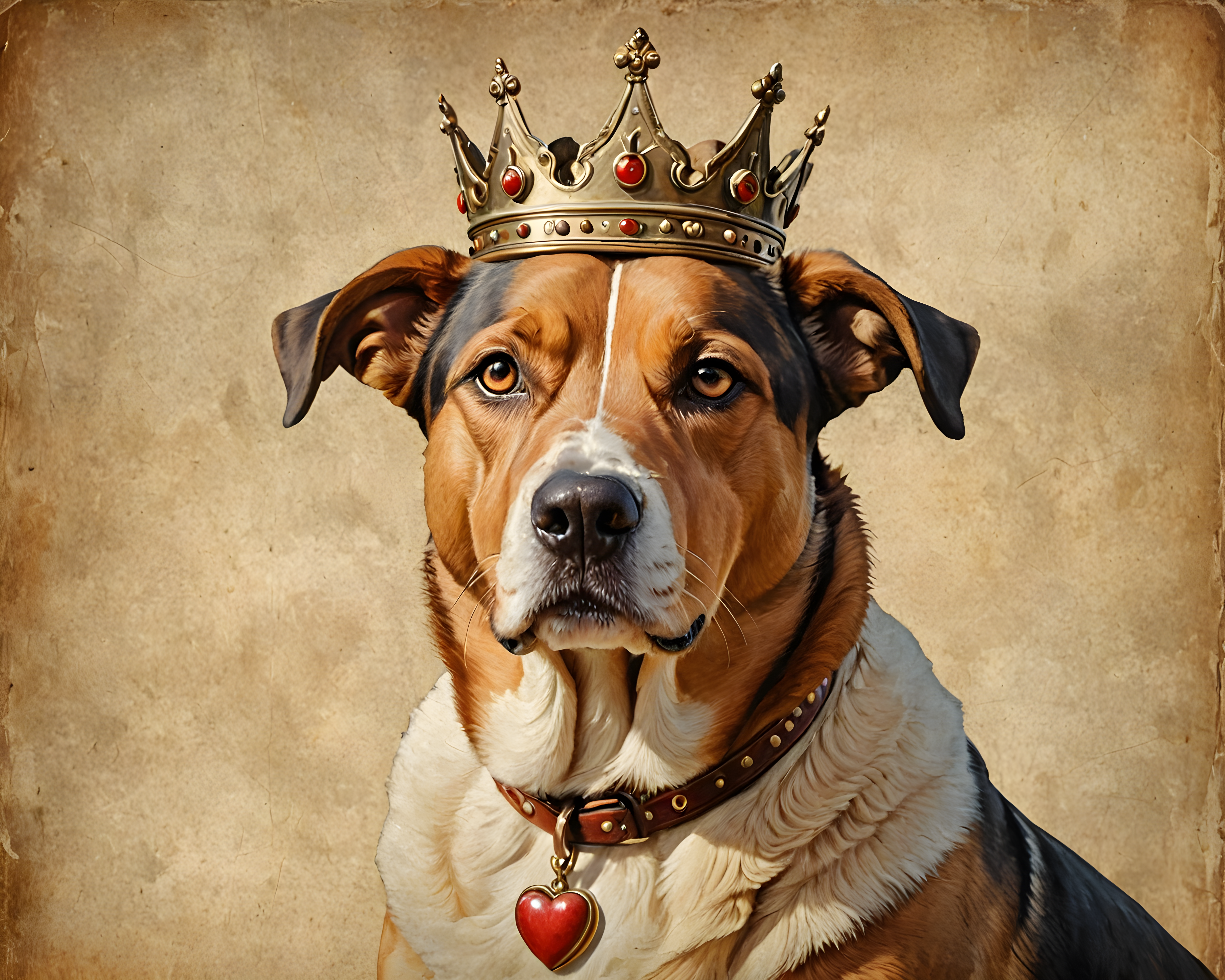 King Dog — Vintage Poster (Romantic)