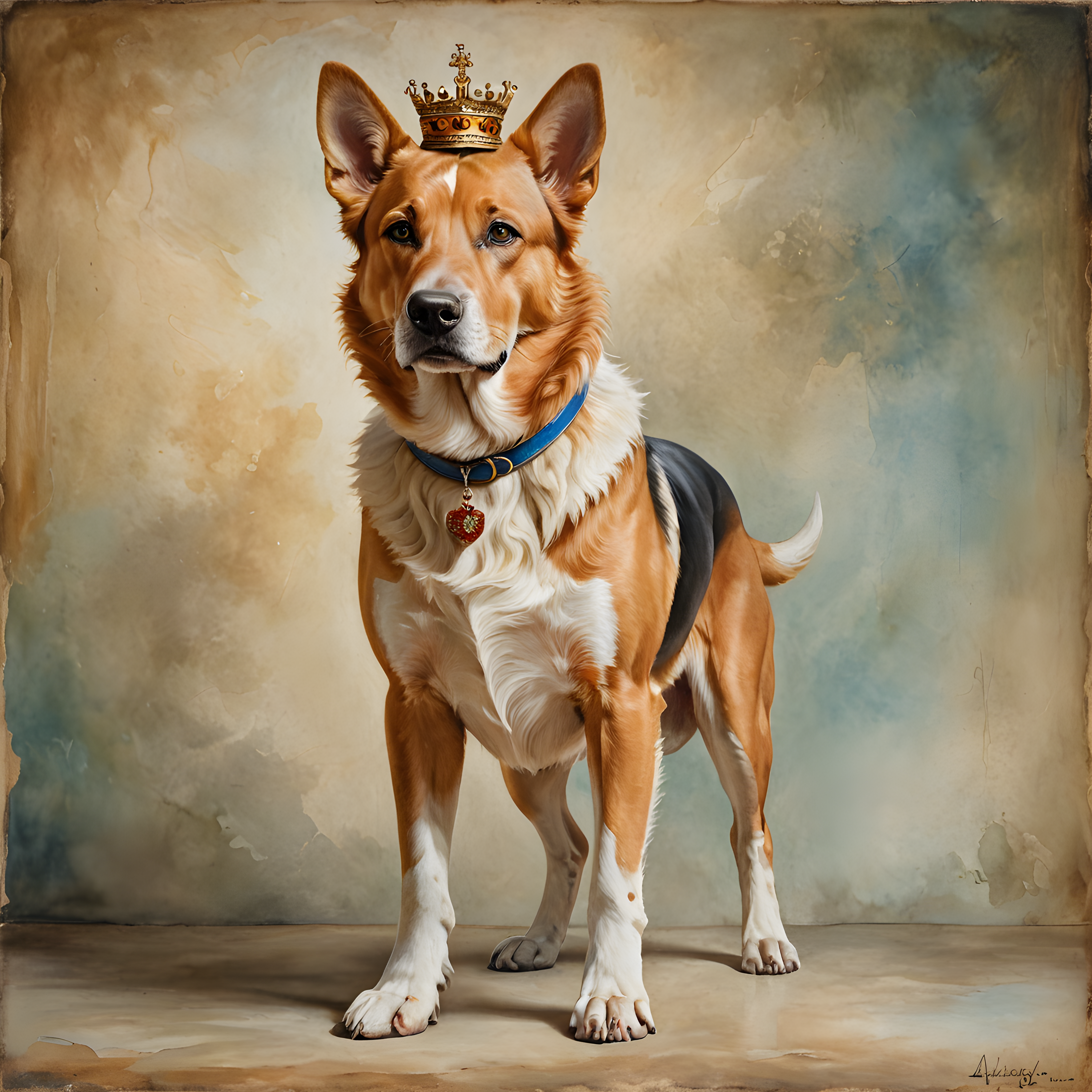 King Dog — Watercolor (Motivational)