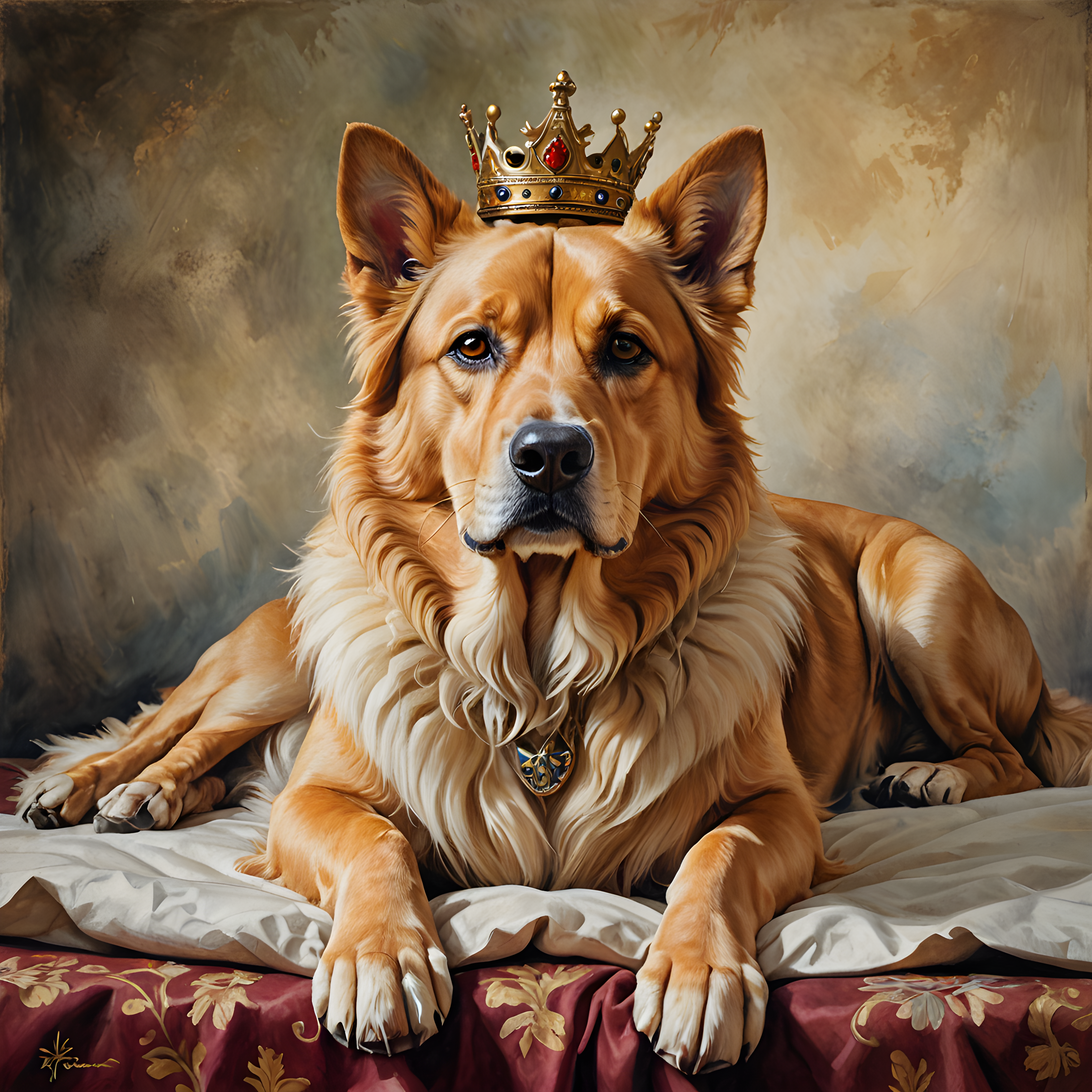 King Dog — Watercolor (Motivational)