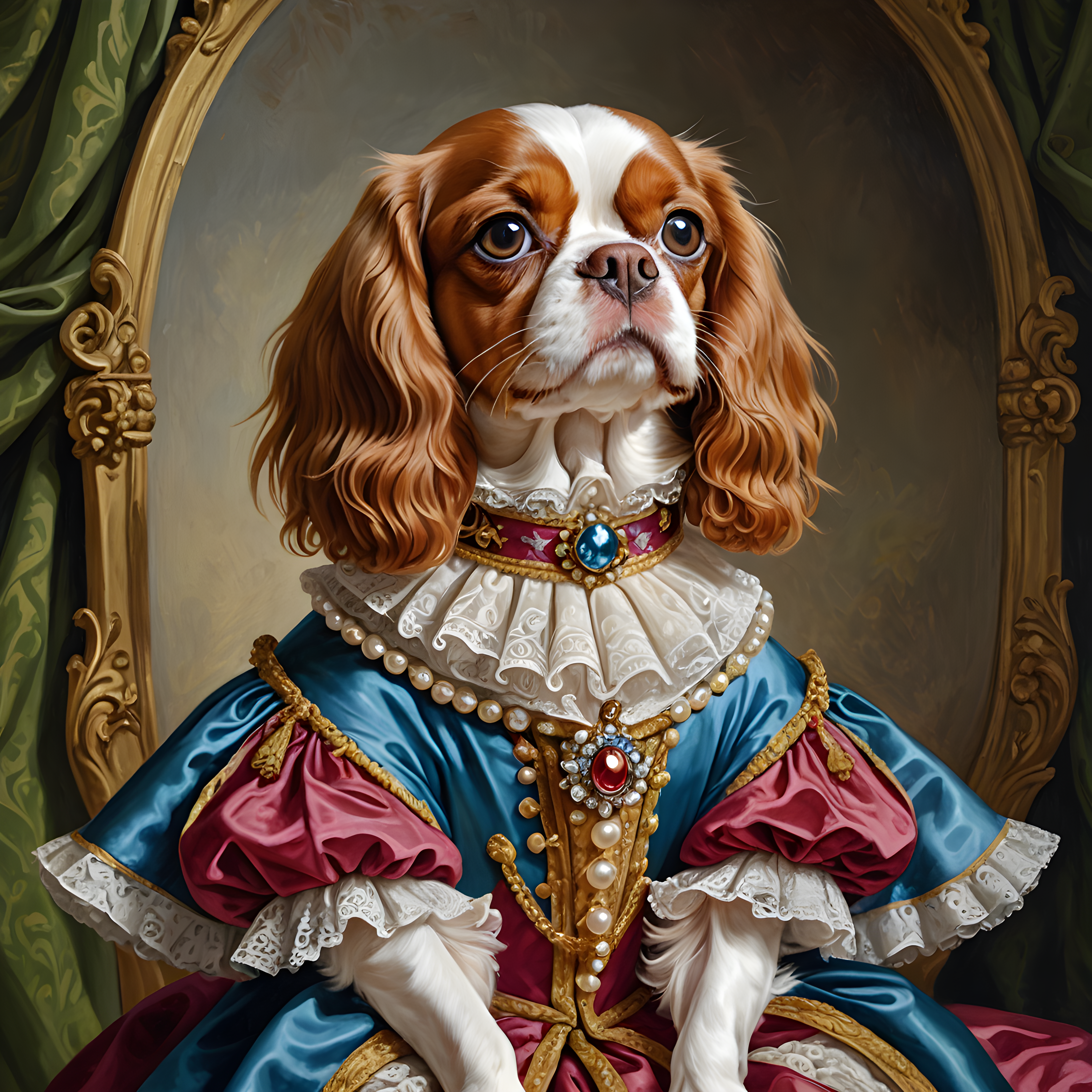 Pearl Adorned Cavalier — Funny (Playful)