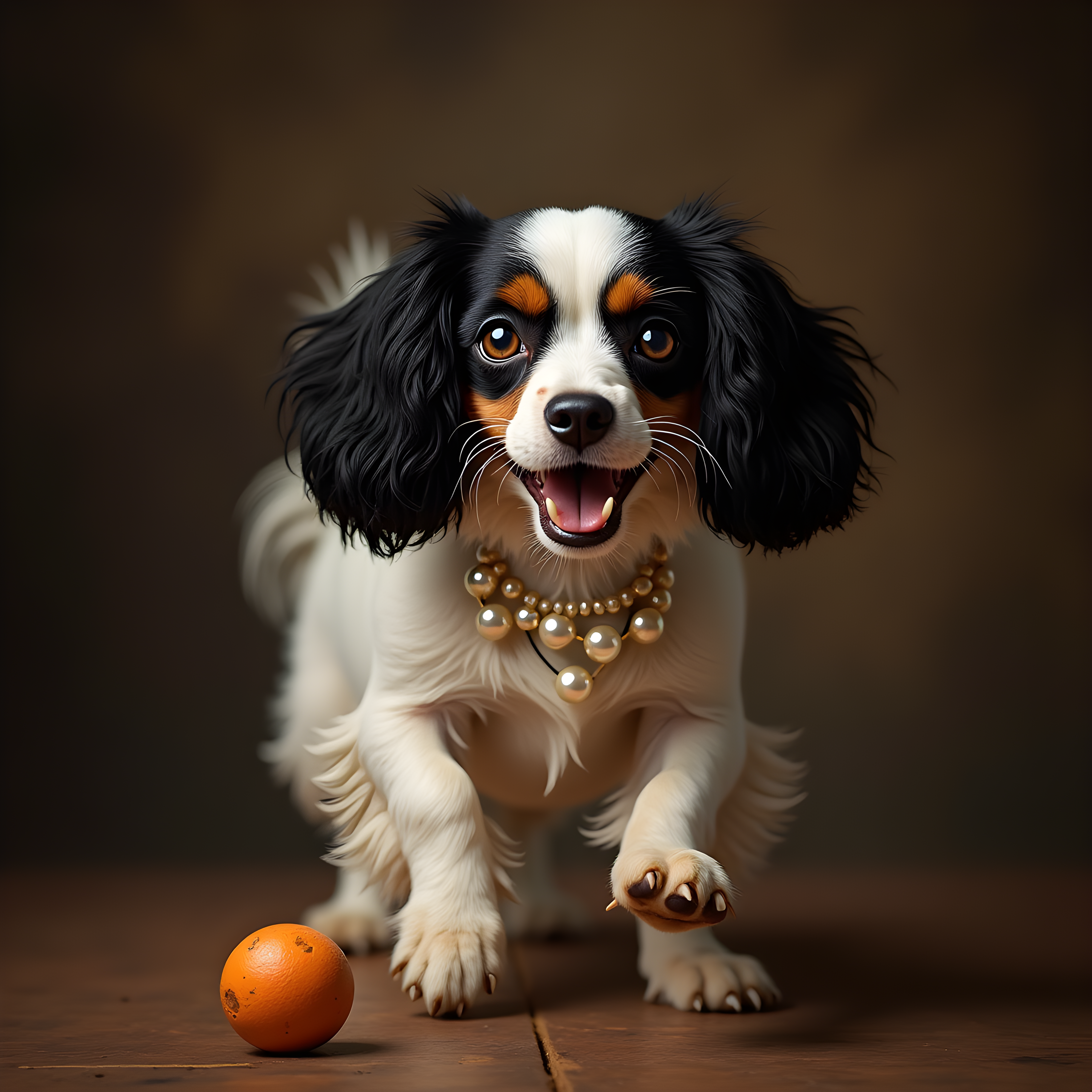Pearl Adorned Cavalier — Realistic (Playful)