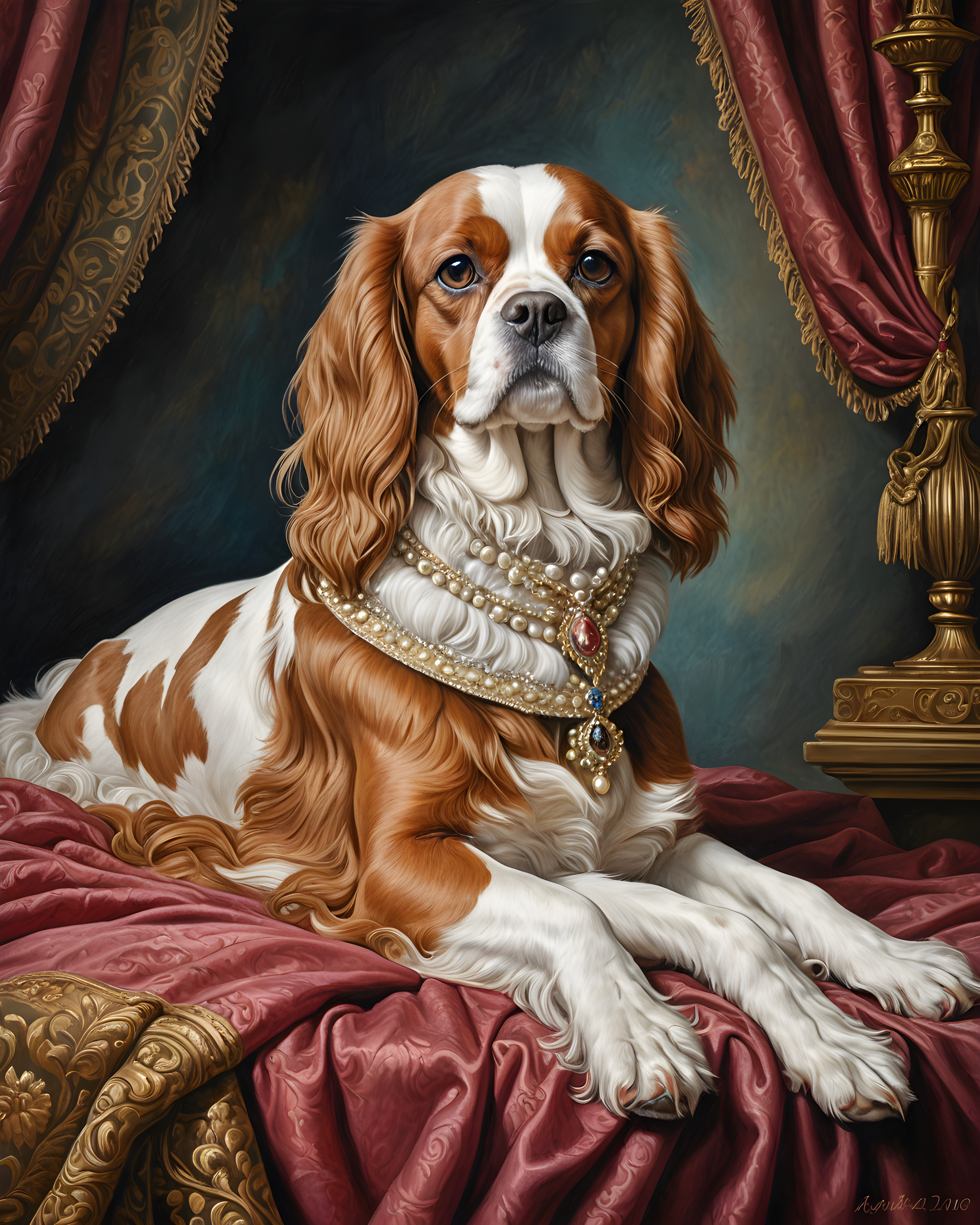 Pearl Adorned Cavalier — Pencil Sketch (Fantasy)