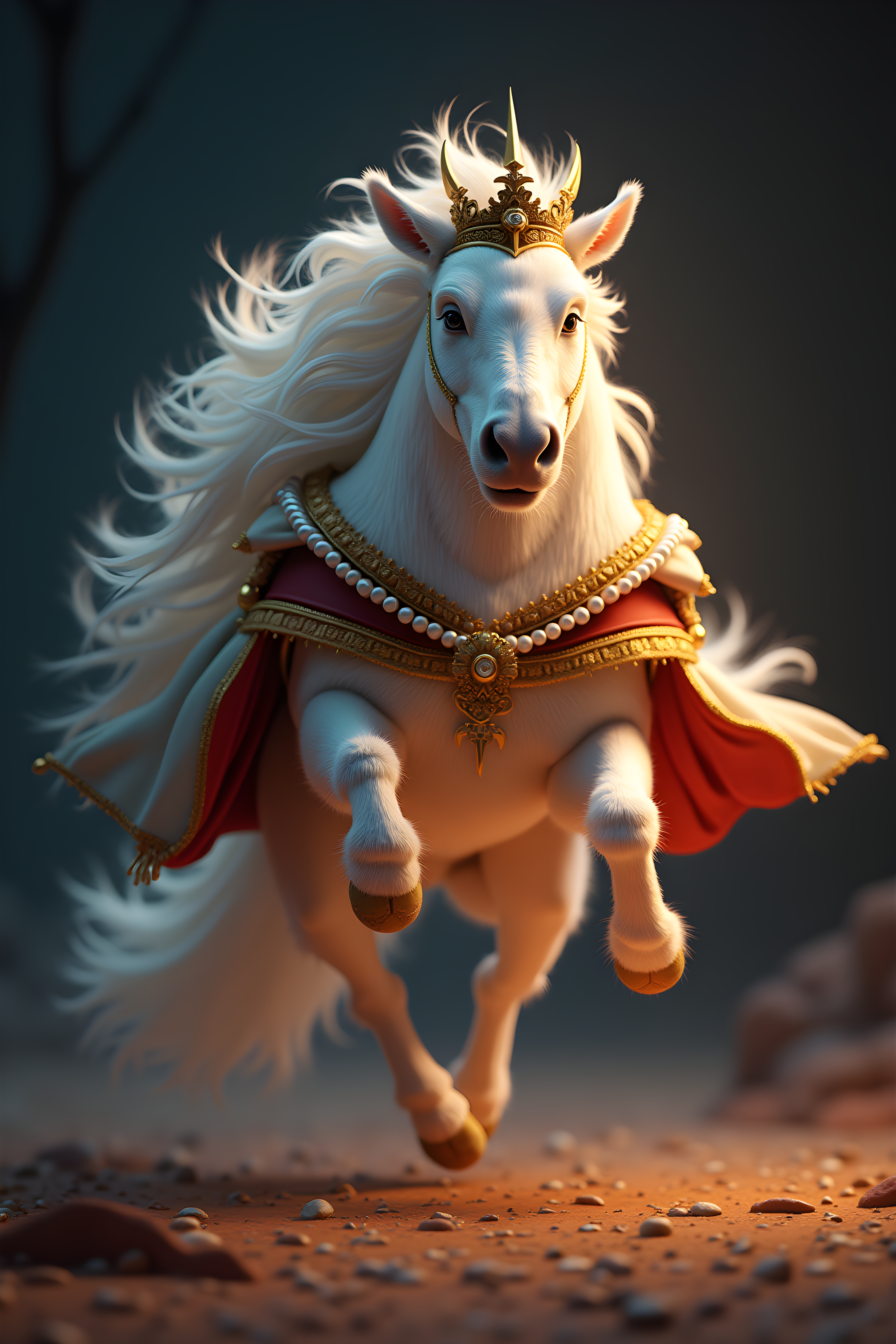 Pearl Adorned Cavalier — 3D Render (Fantasy)