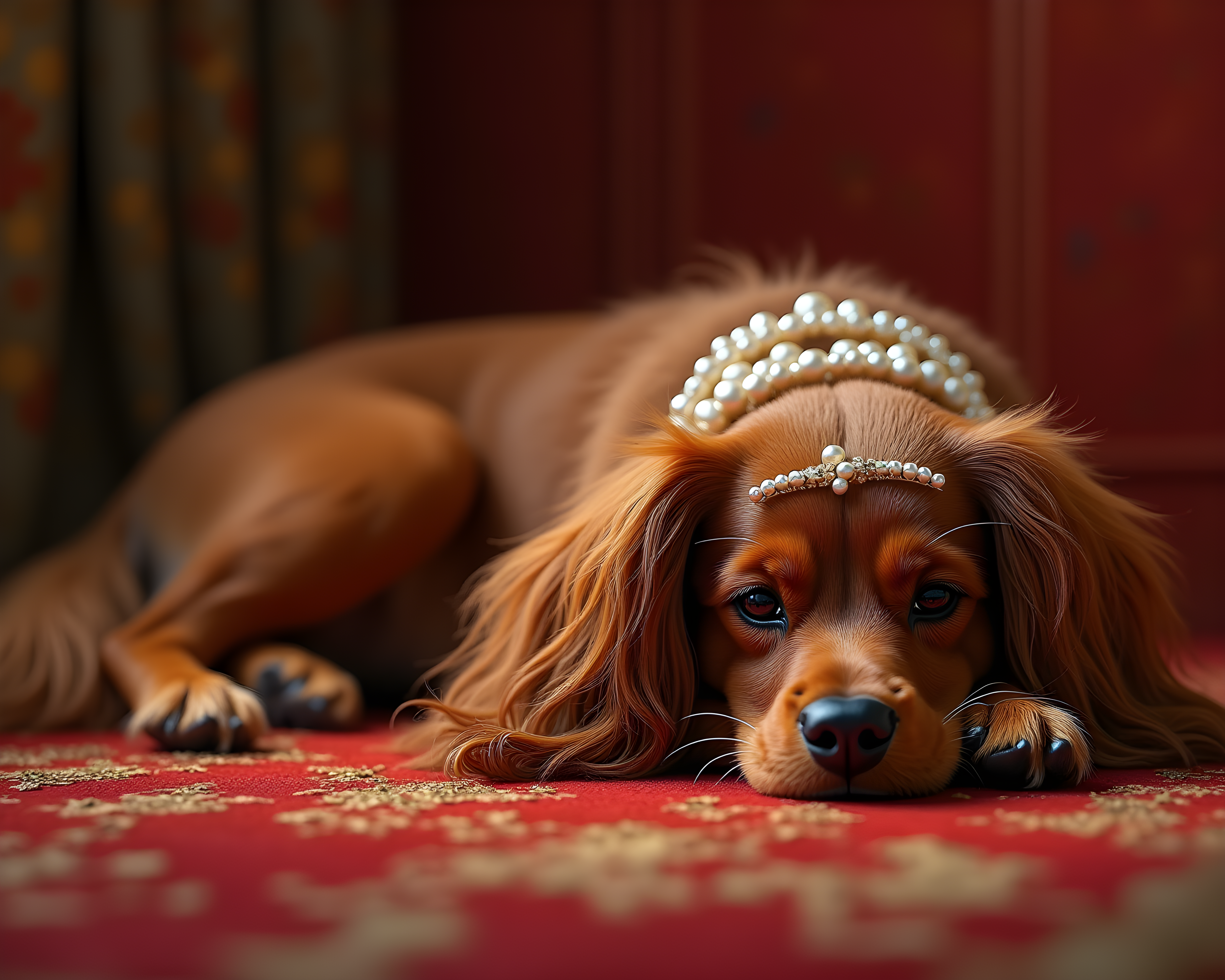 Pearl Adorned Cavalier — 3D Render (Luxury)