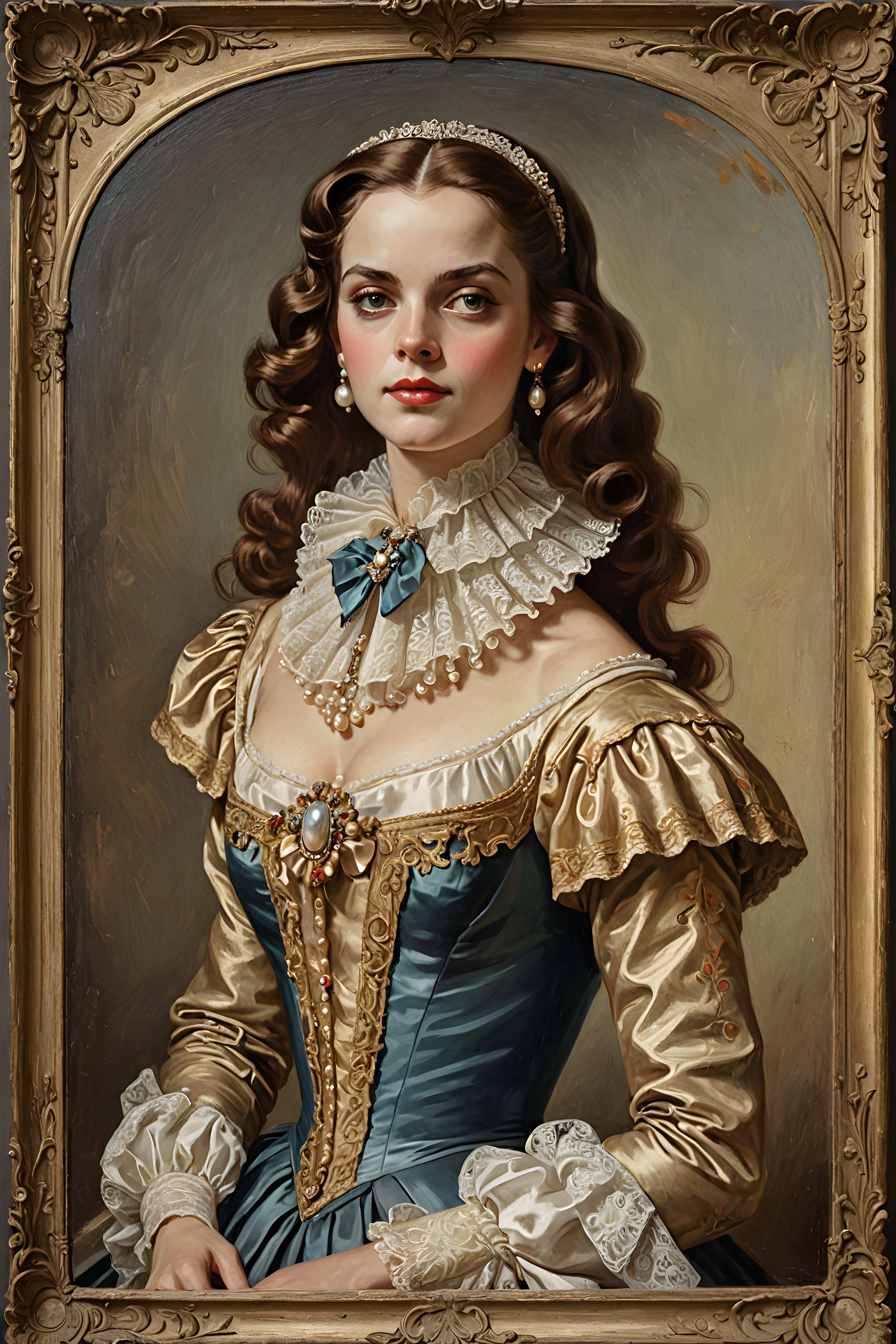 Pearl Adorned Cavalier — Vintage Poster (Sleepy)