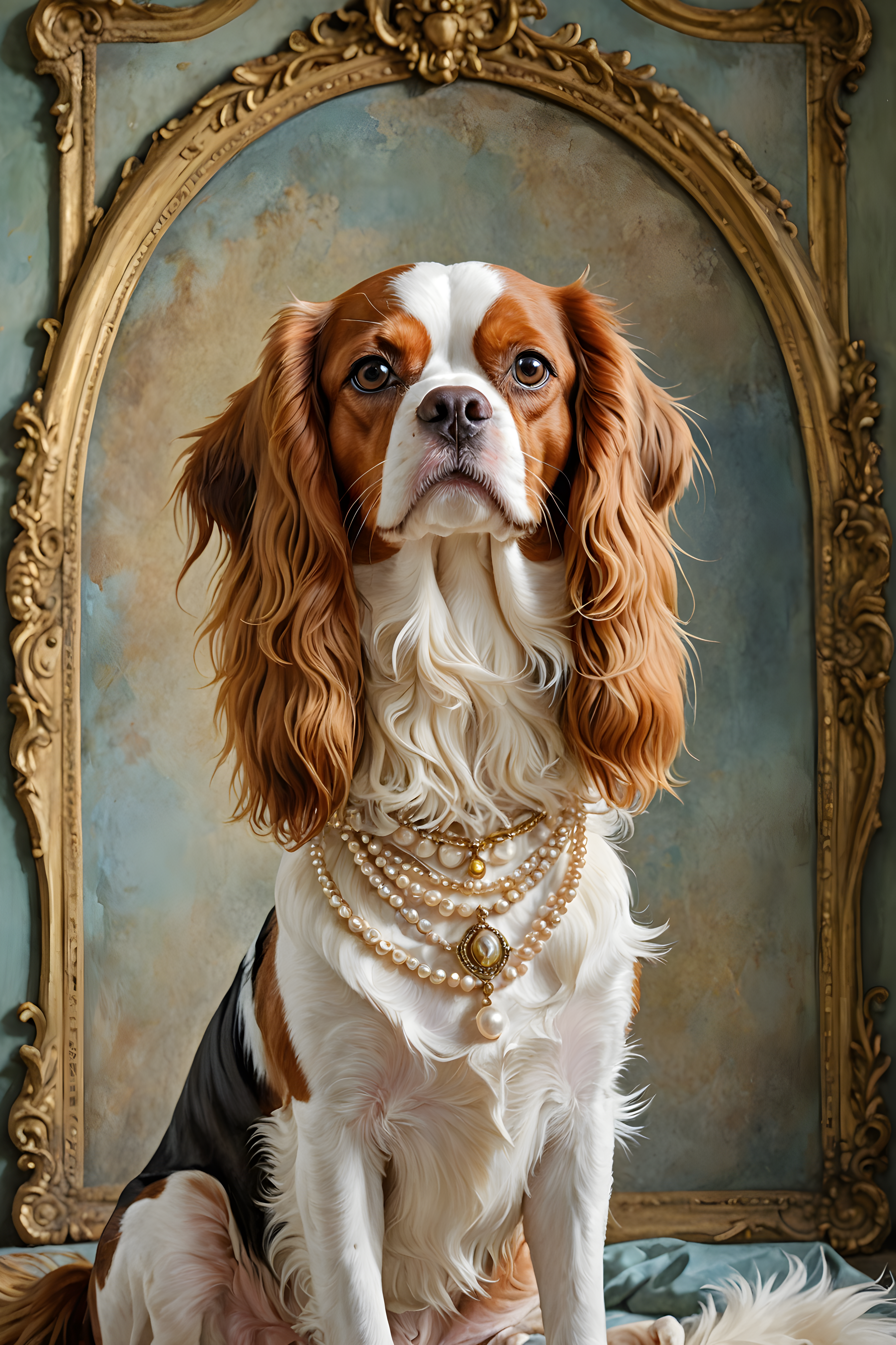 Pearl Adorned Cavalier — Watercolor (Savage)