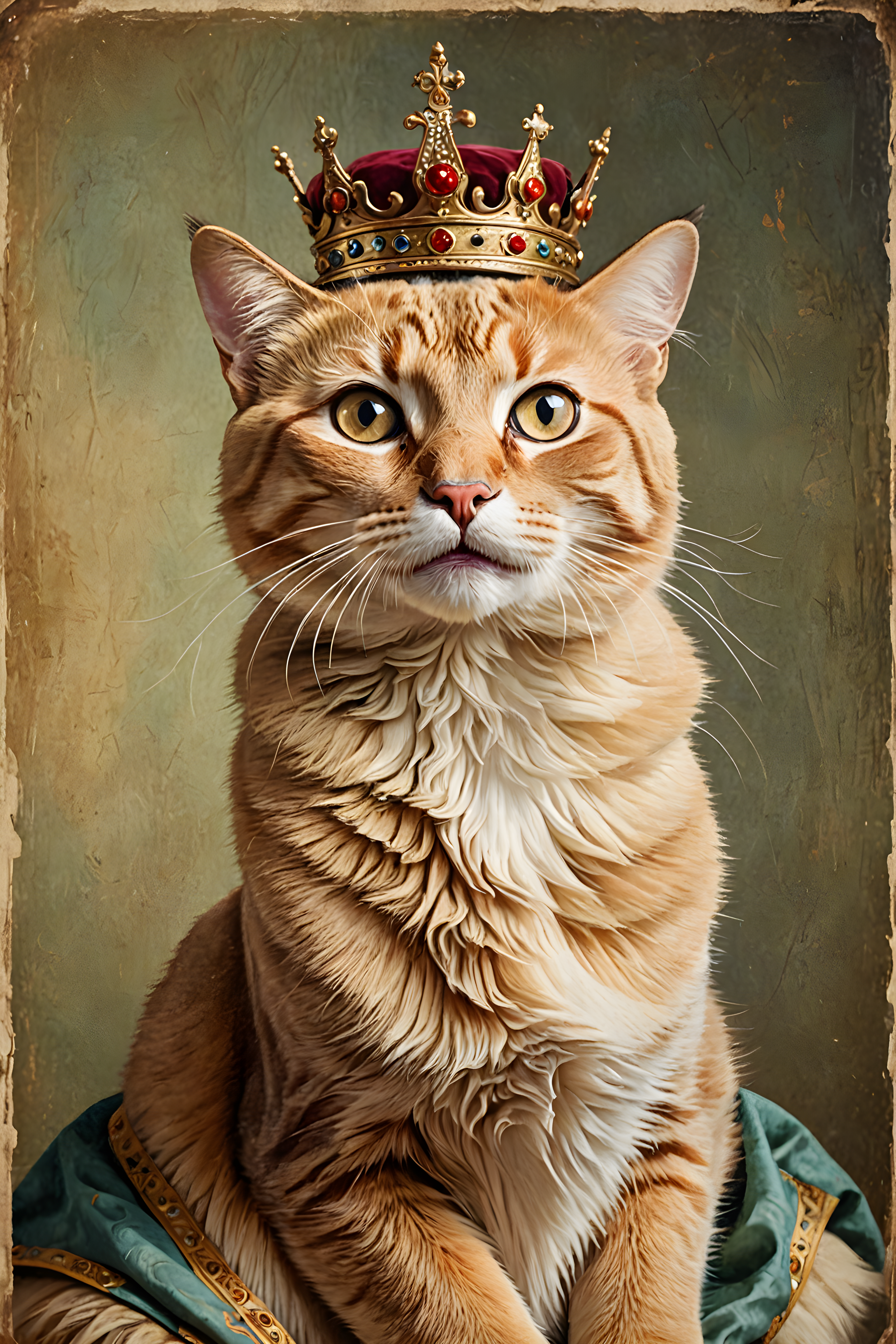 Queen Cat — Vintage Poster (Happy)