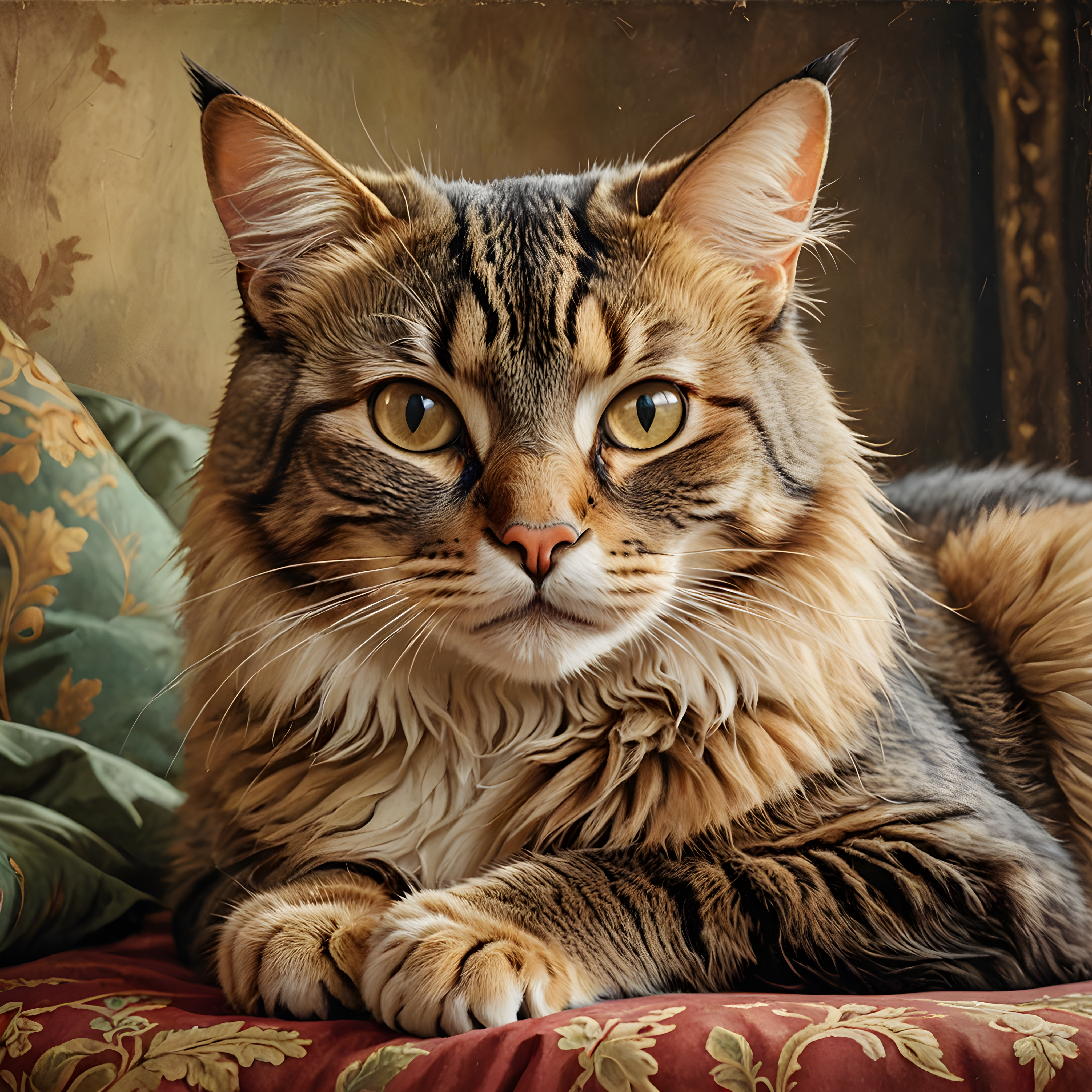Queen Cat — Vintage Poster (Sleepy)