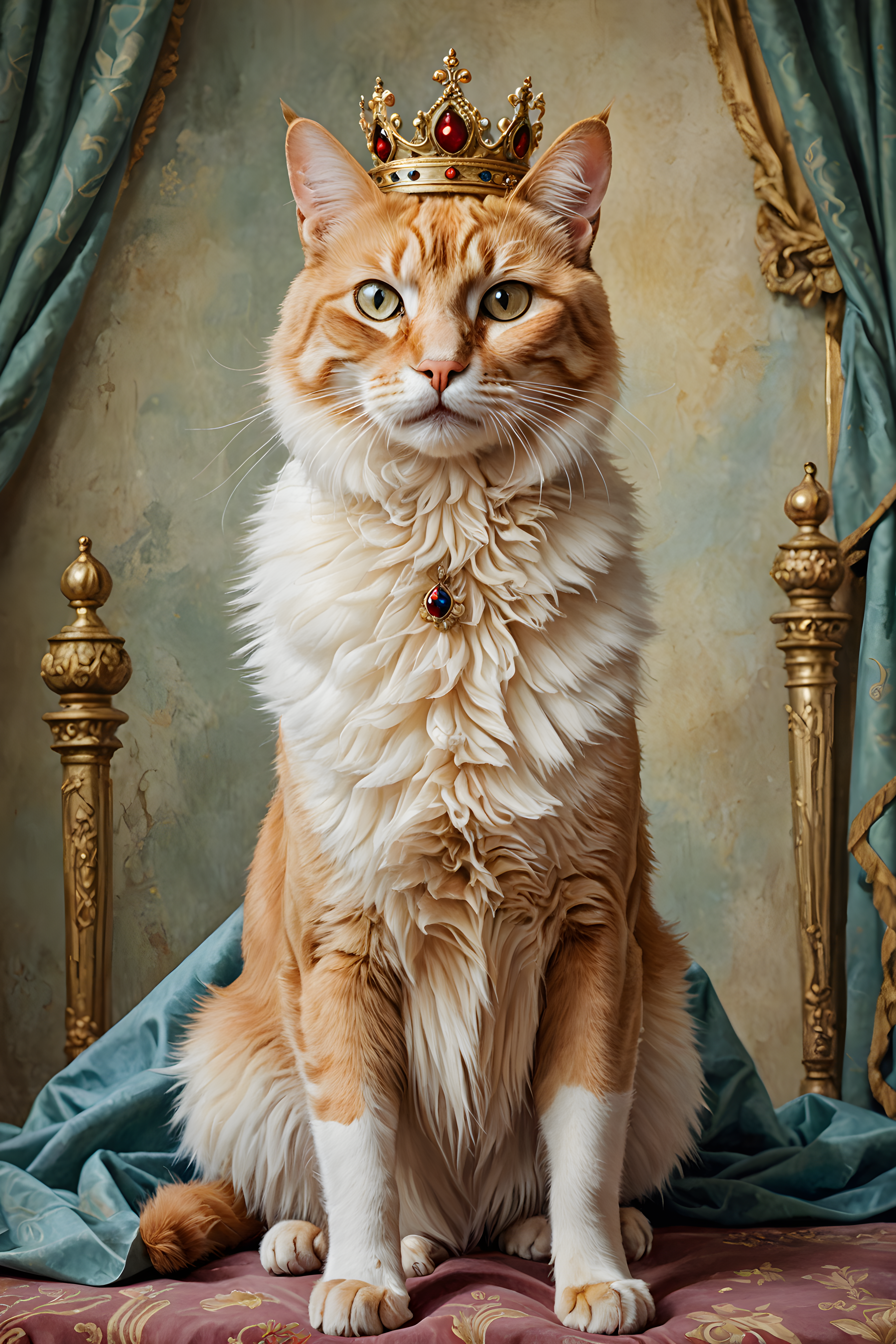 Queen Cat — Watercolor (Funny)