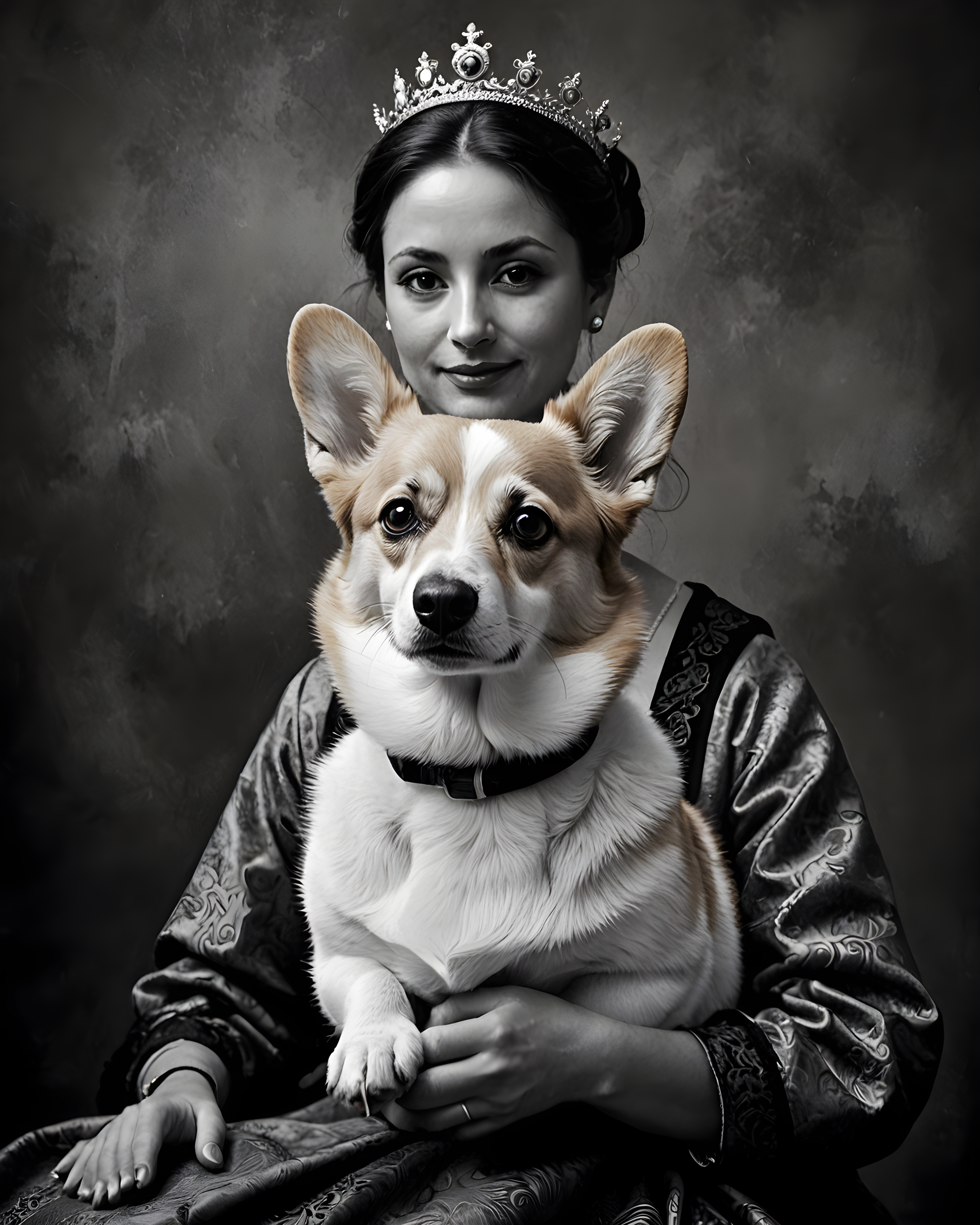 Royal Corgi — Black & White (Cute)