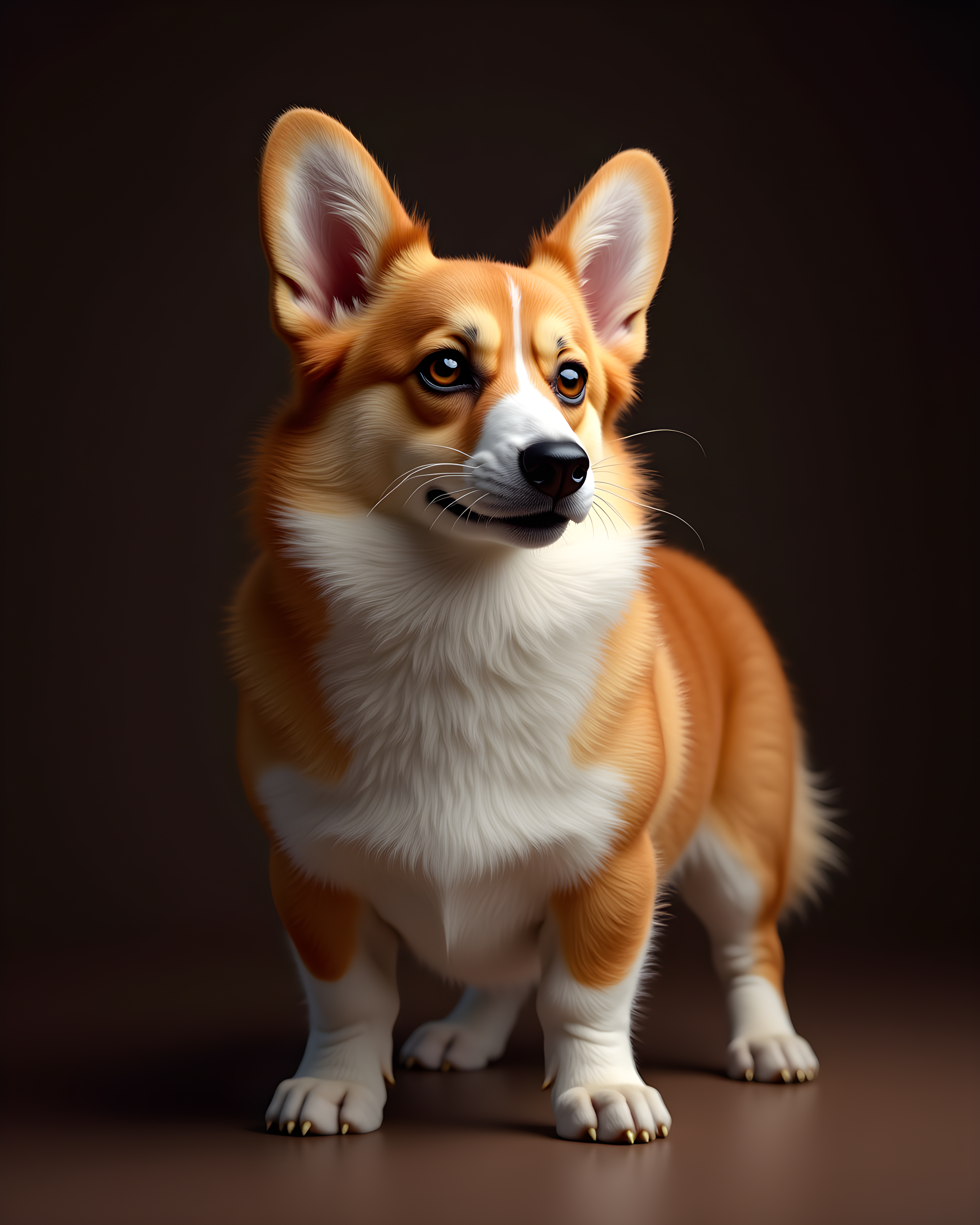 Royal Corgi — Hyper-Realistic (Energetic) — Wall Art (Printable) — Portrait 4×5