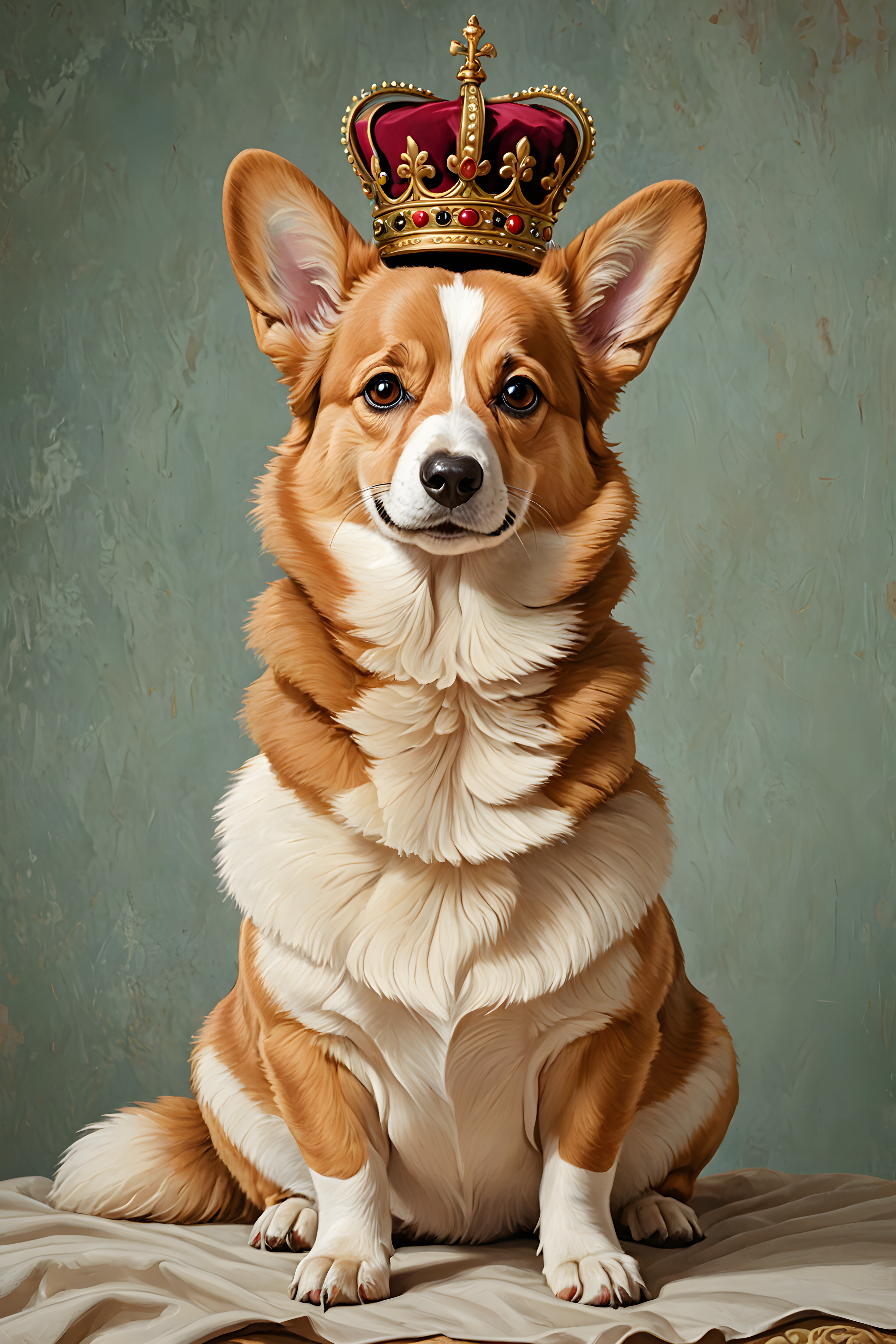 Royal Corgi — Line Art (Cute)