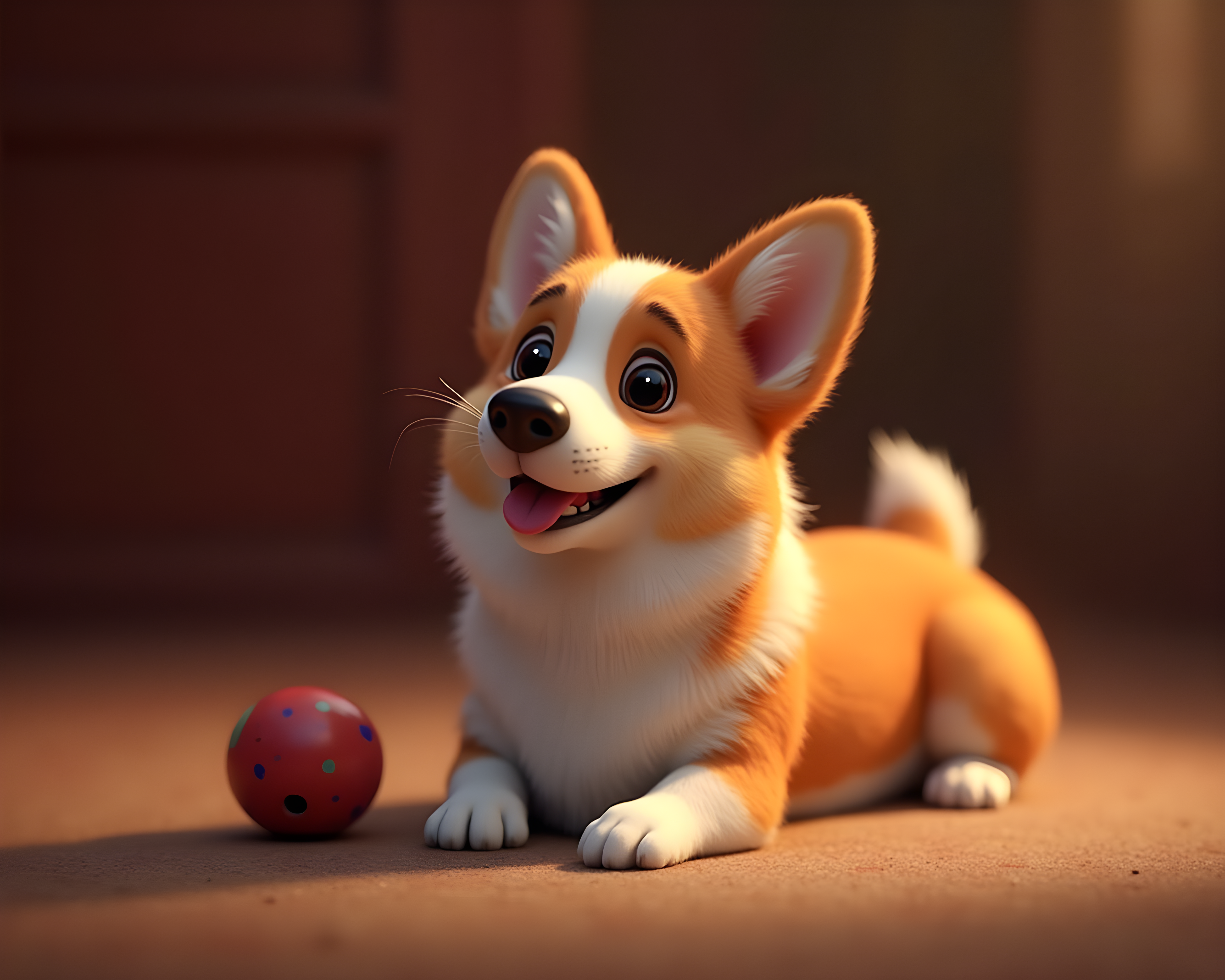 Royal Corgi — 3D Render (Playful)