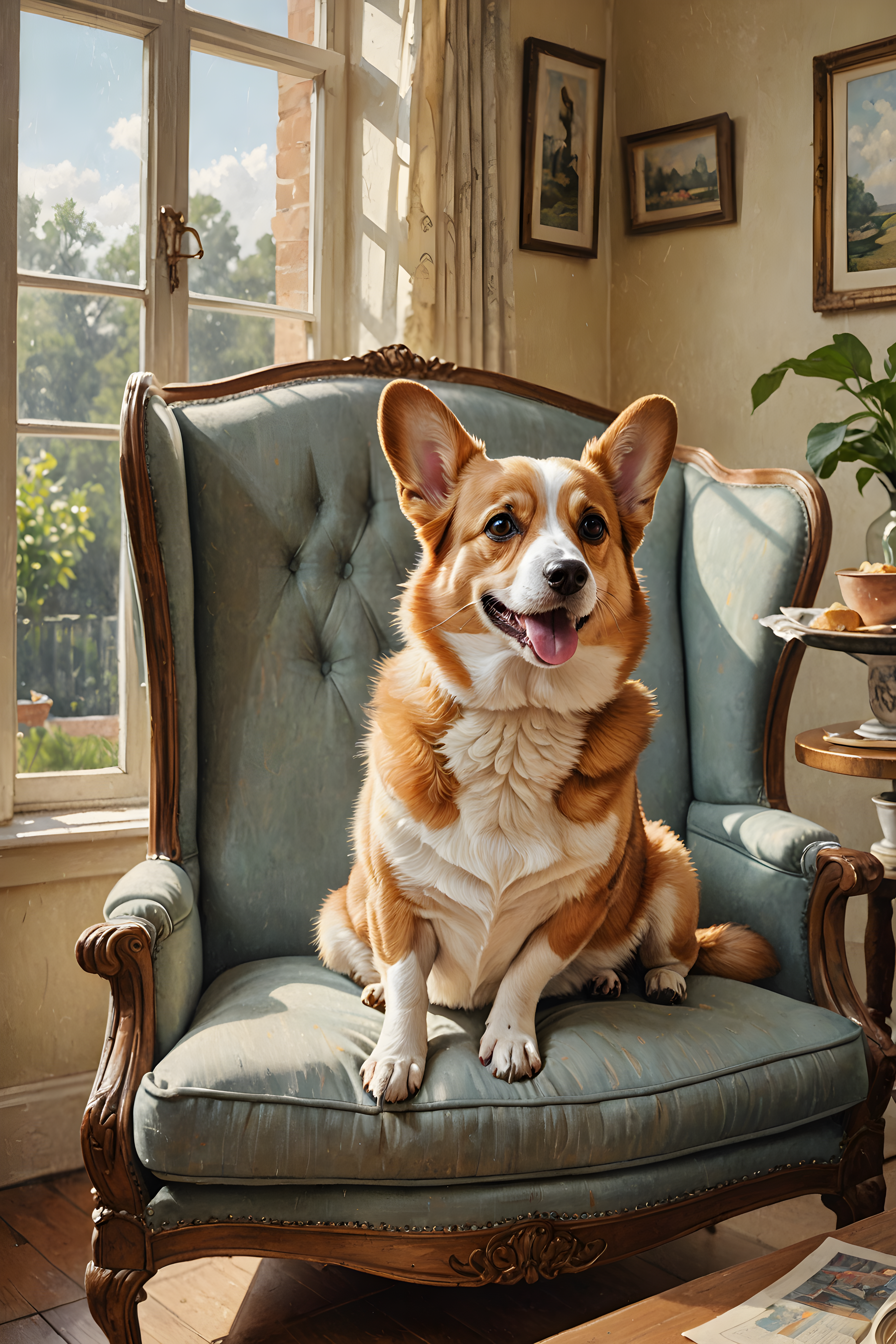 Royal Corgi — Vintage Poster (Lifestyle)