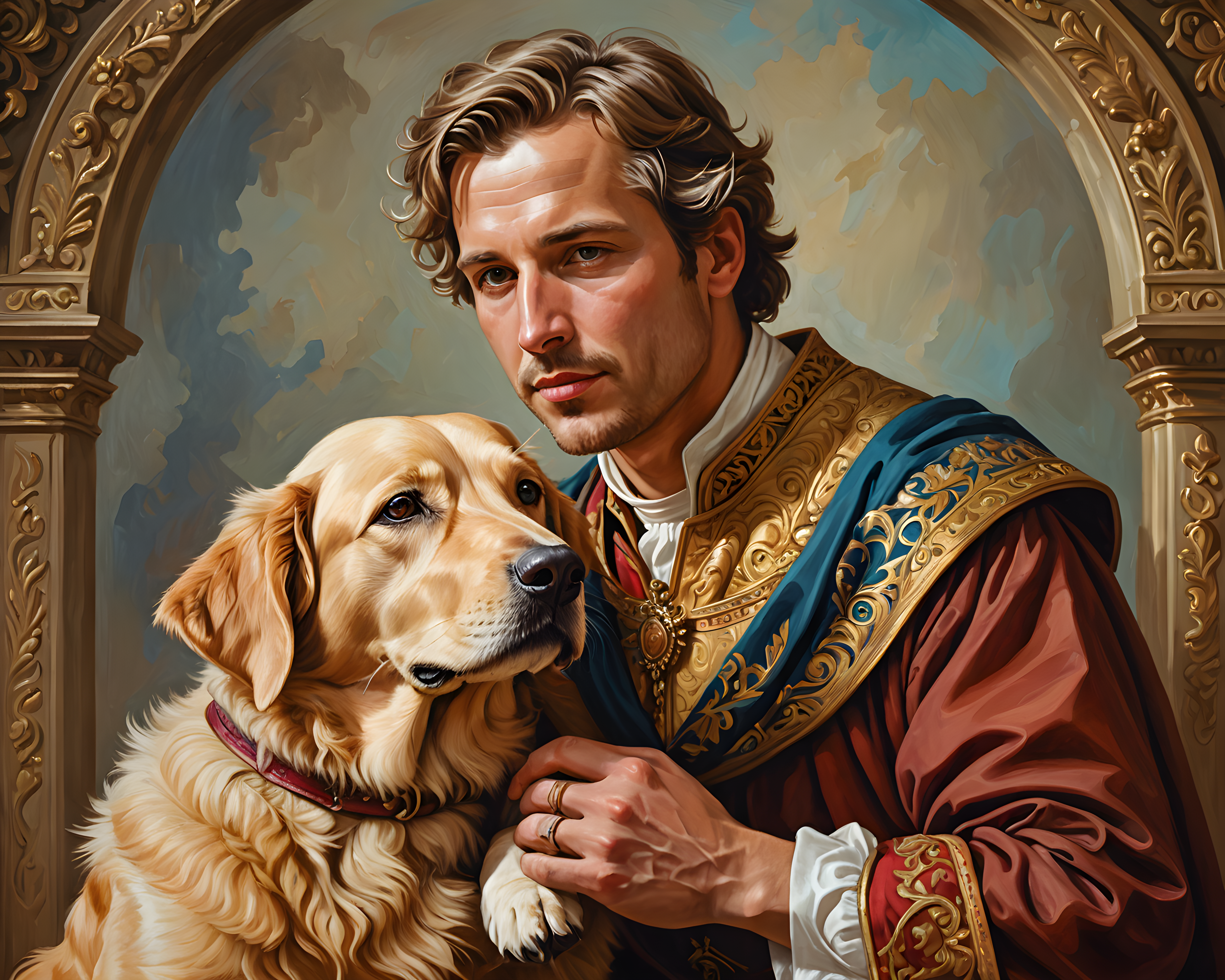 Royal Shepherd — Line Art (Fantasy)