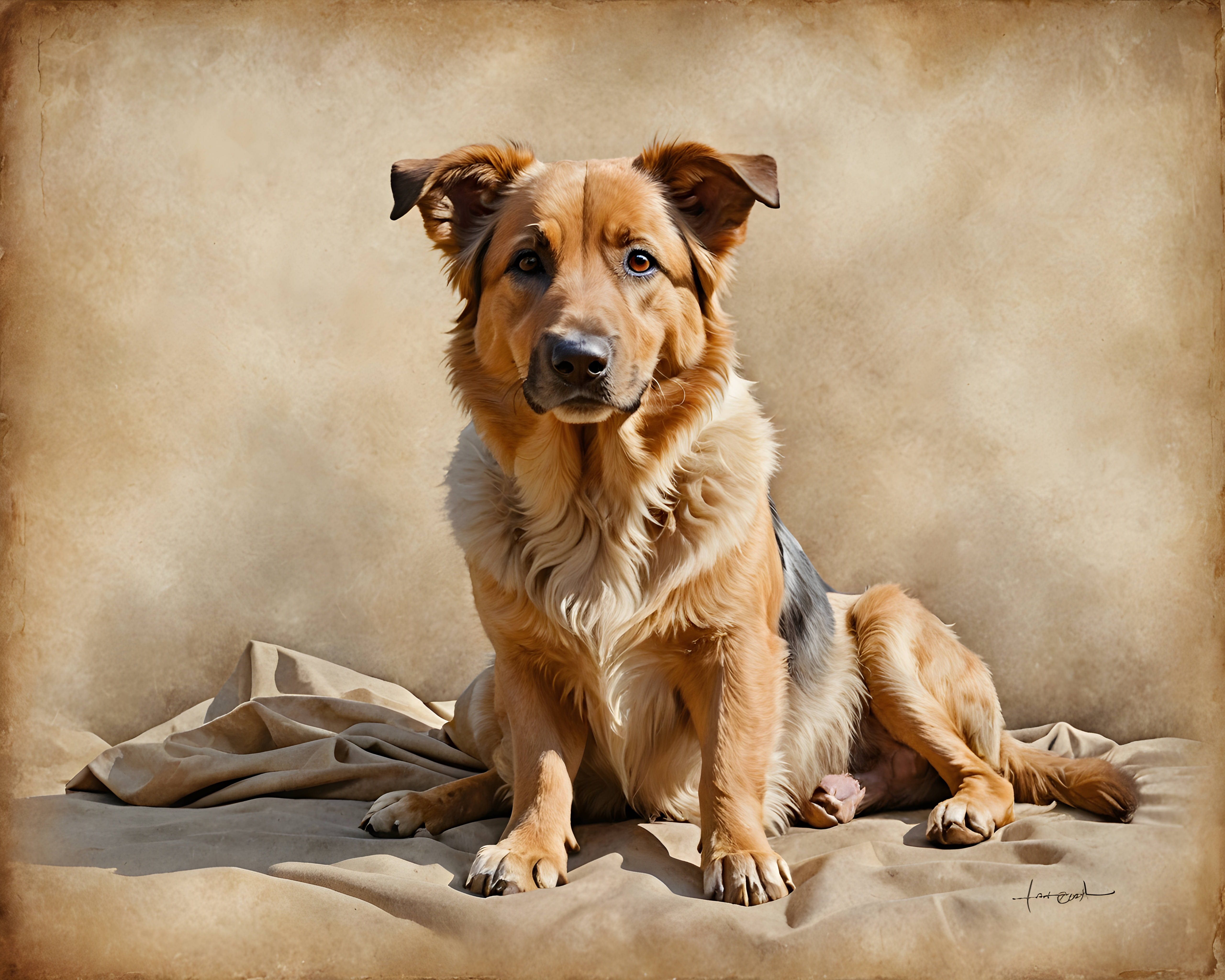 Royal Shepherd — Watercolor (Playful)