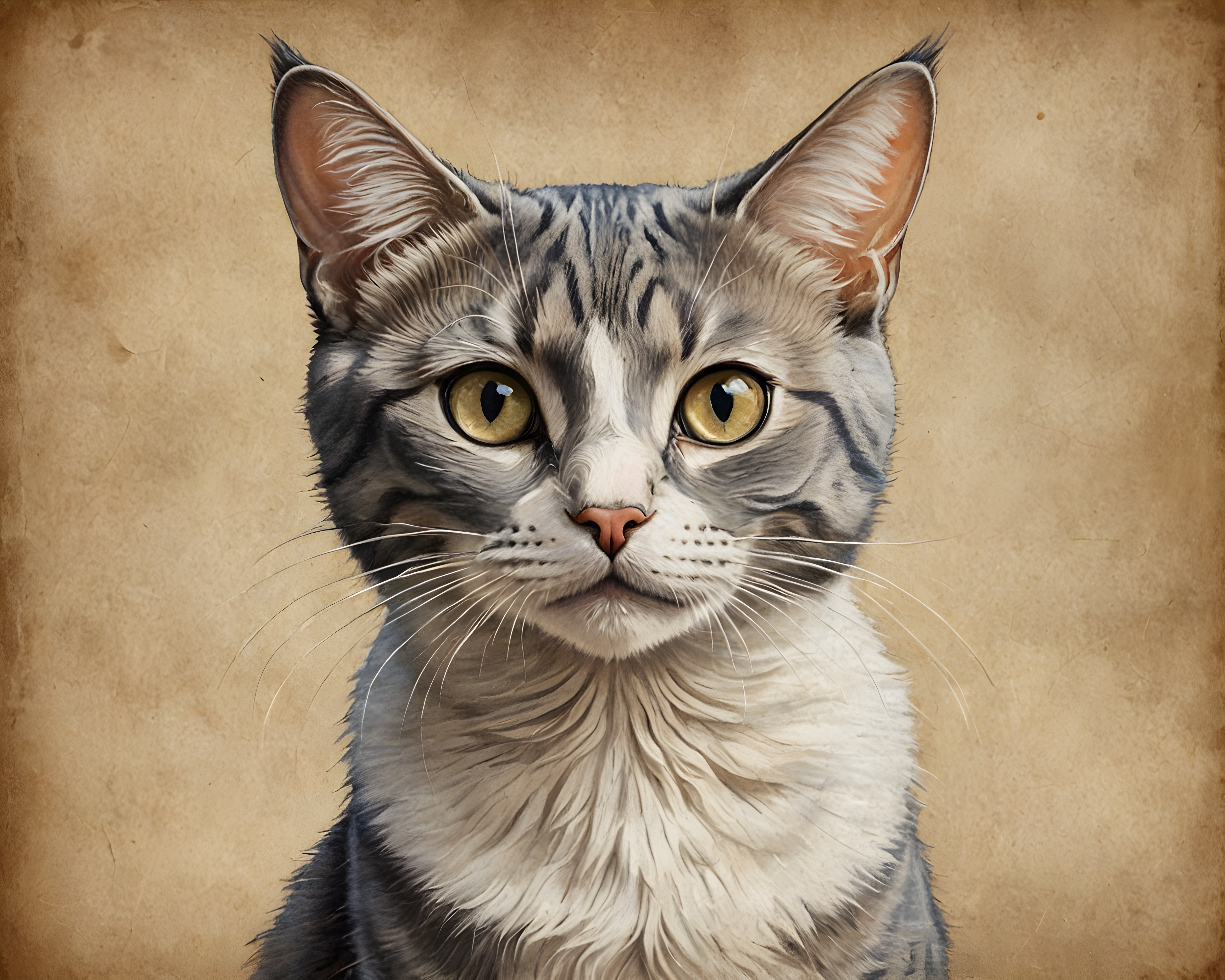 Velvet Cat — Pencil Sketch (Cute)