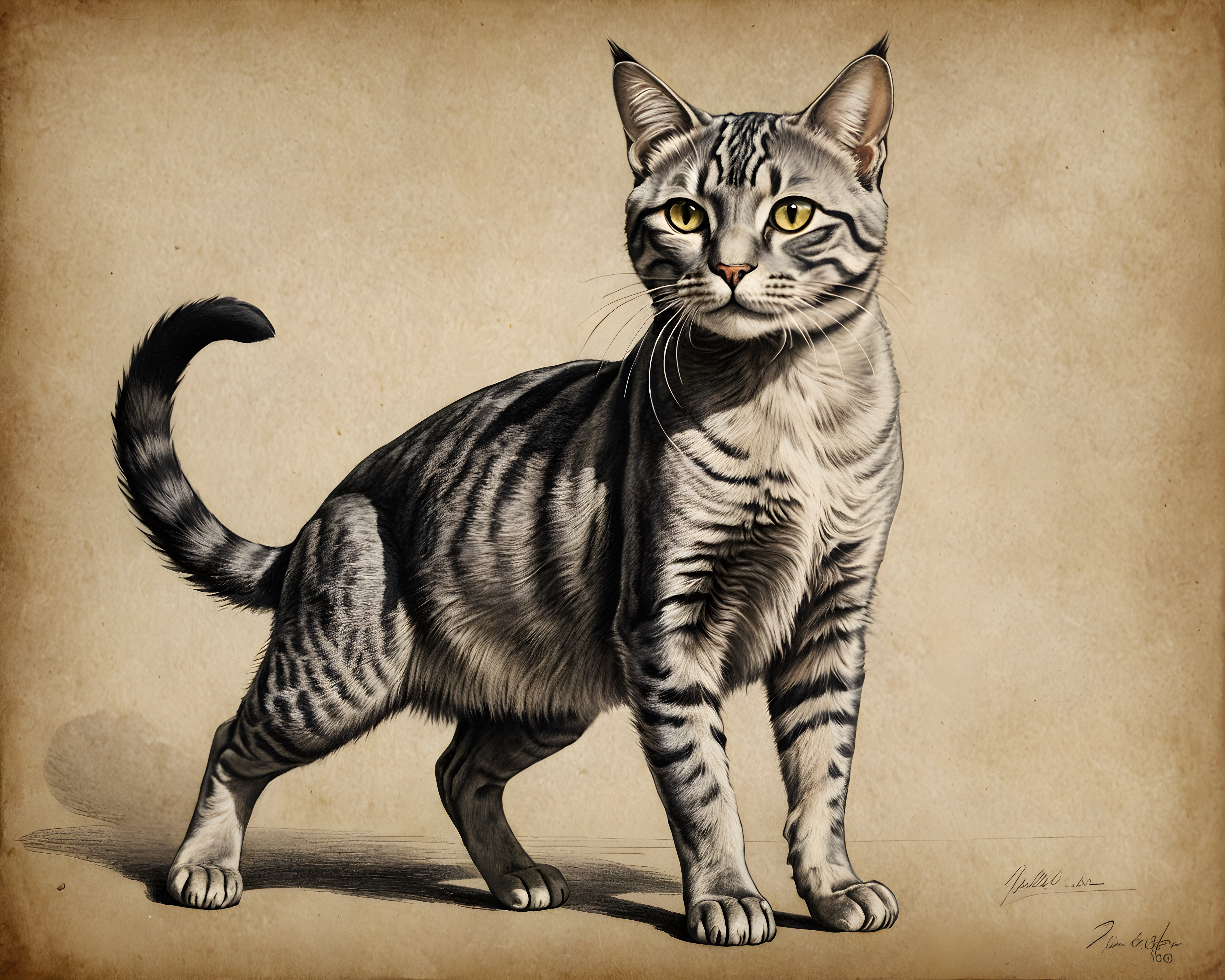 Velvet Cat — Pencil Sketch (Motivational)