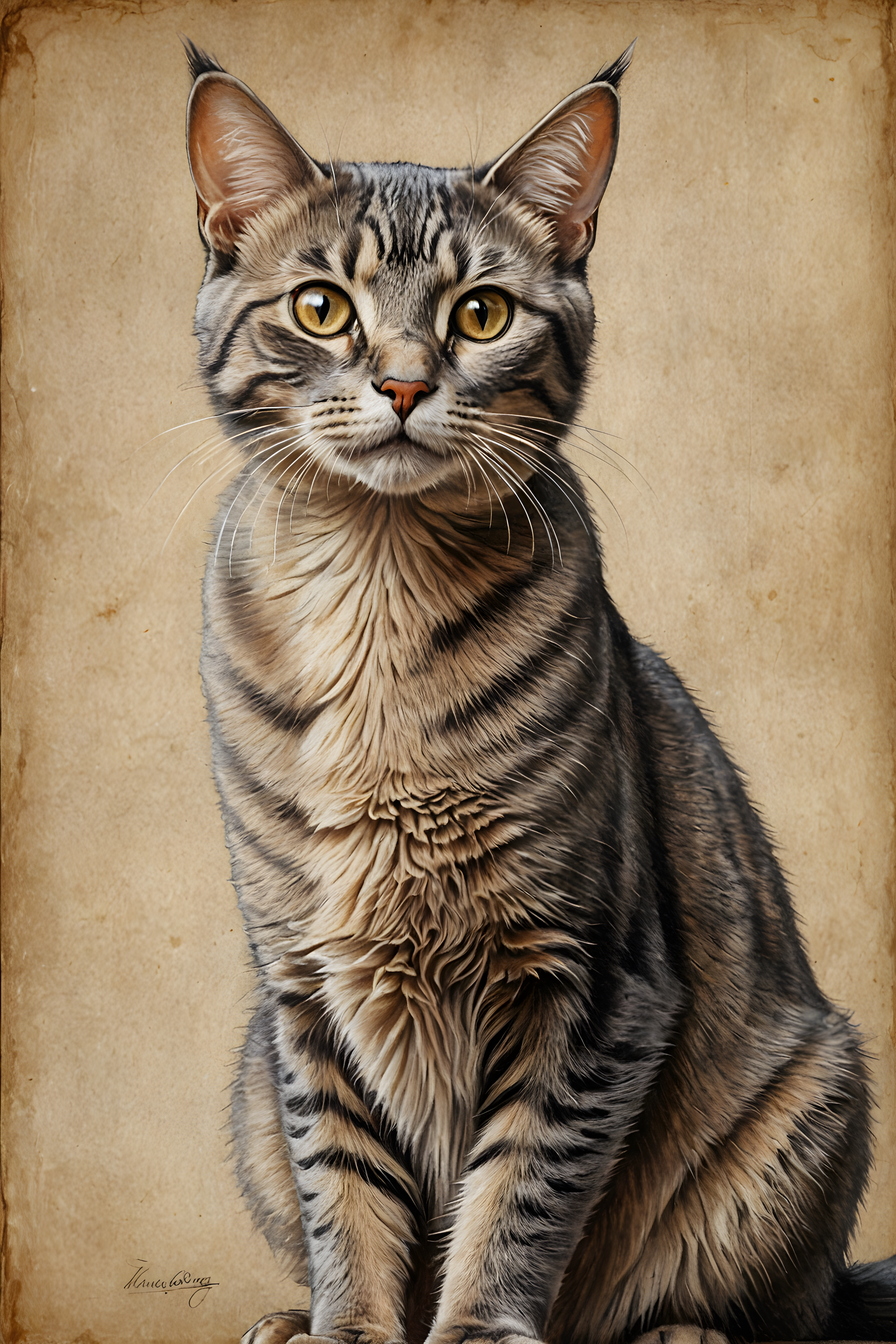 Velvet Cat — Pencil Sketch (Playful)