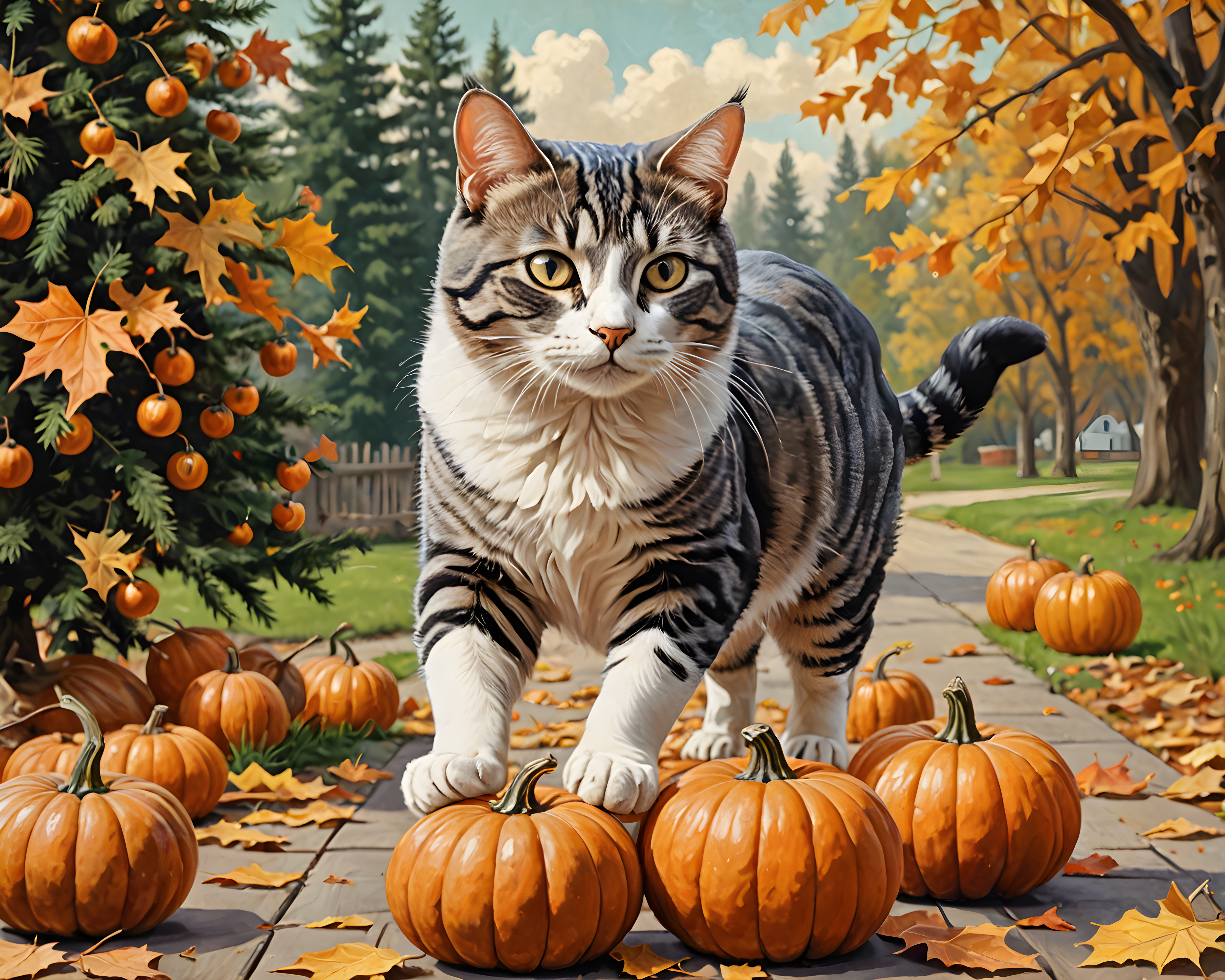 Velvet Cat — Vintage Poster (Seasonal)