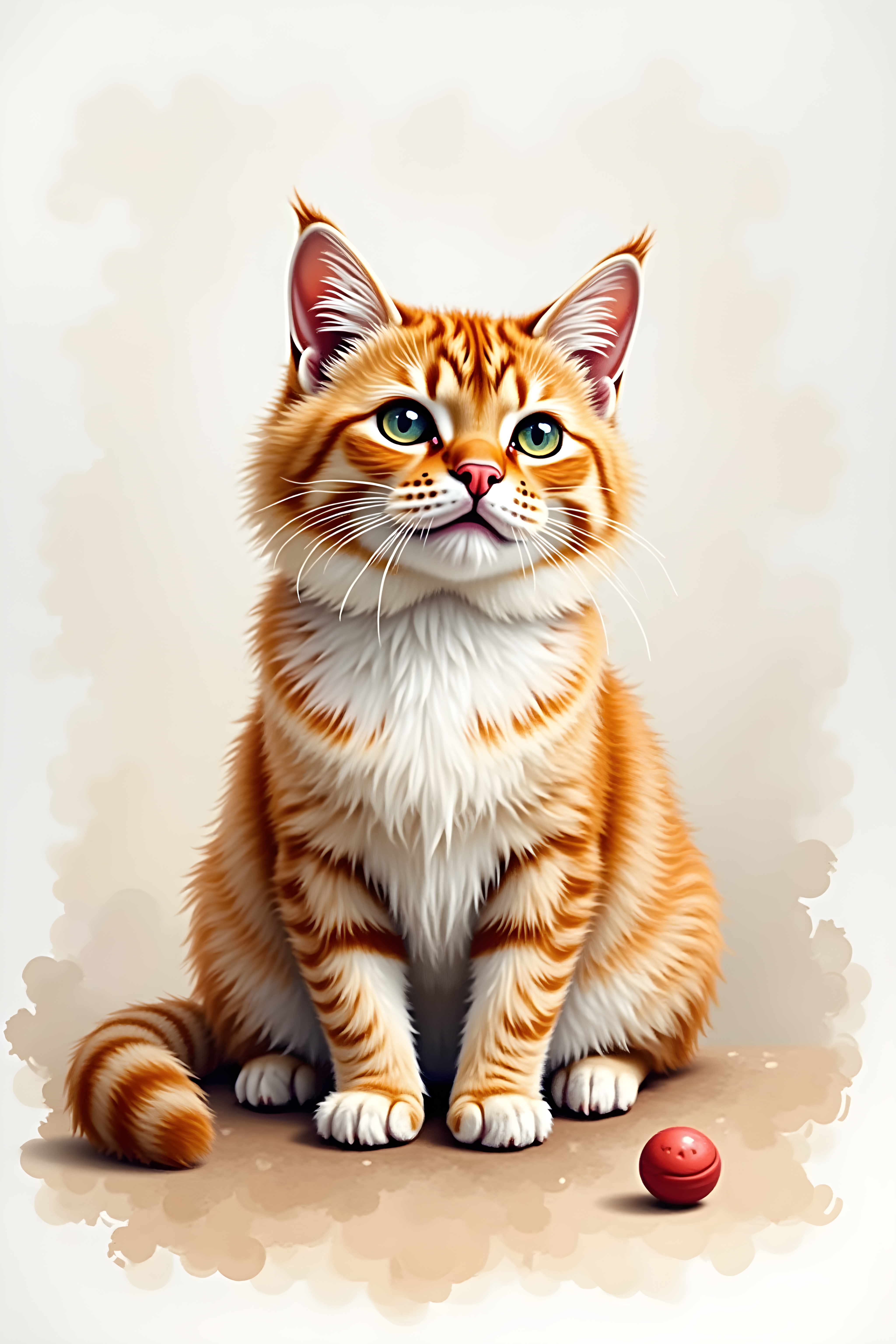 Velvet Cat — Watercolor (Playful)
