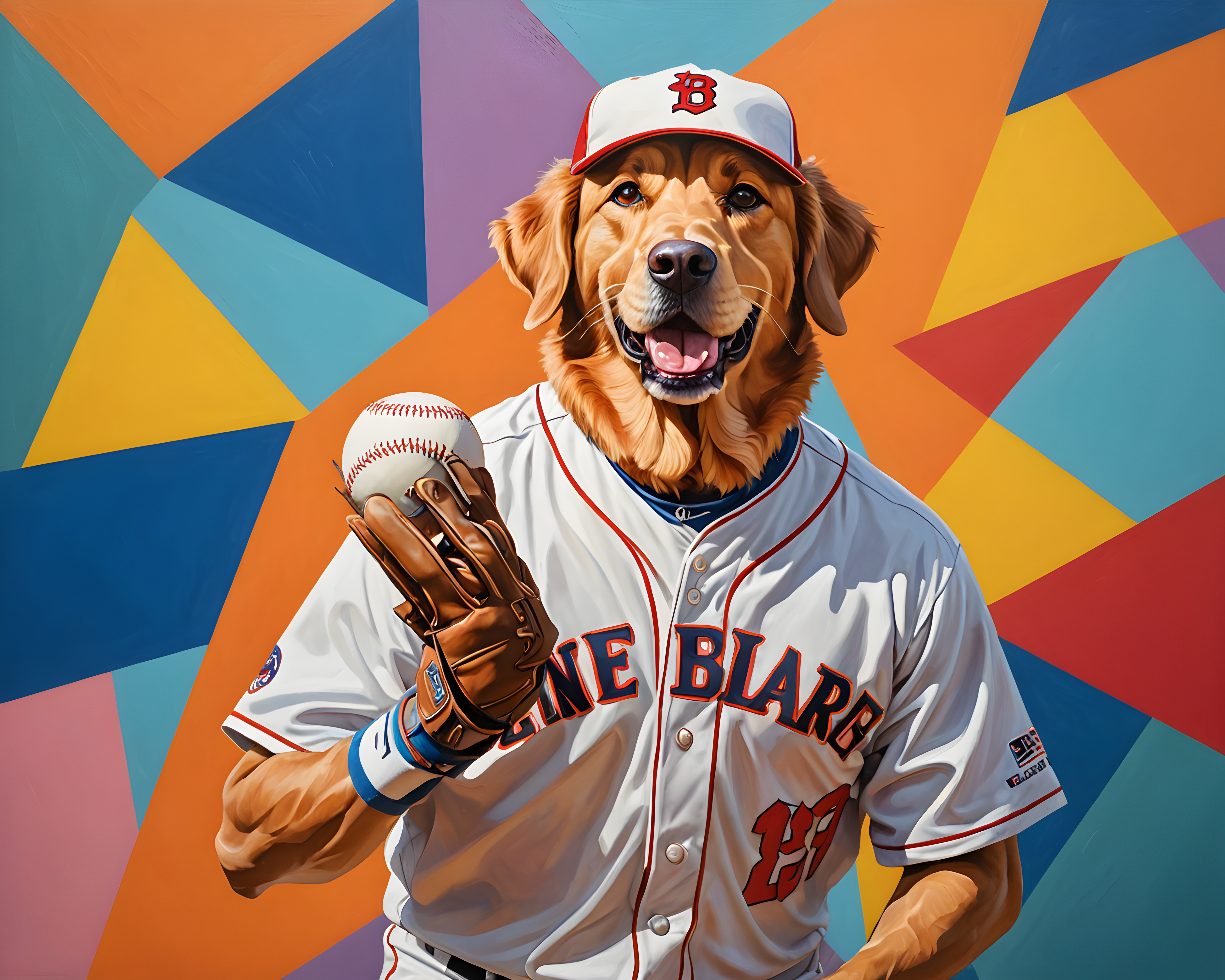 Baseball Retriever — Abstract (Funny)