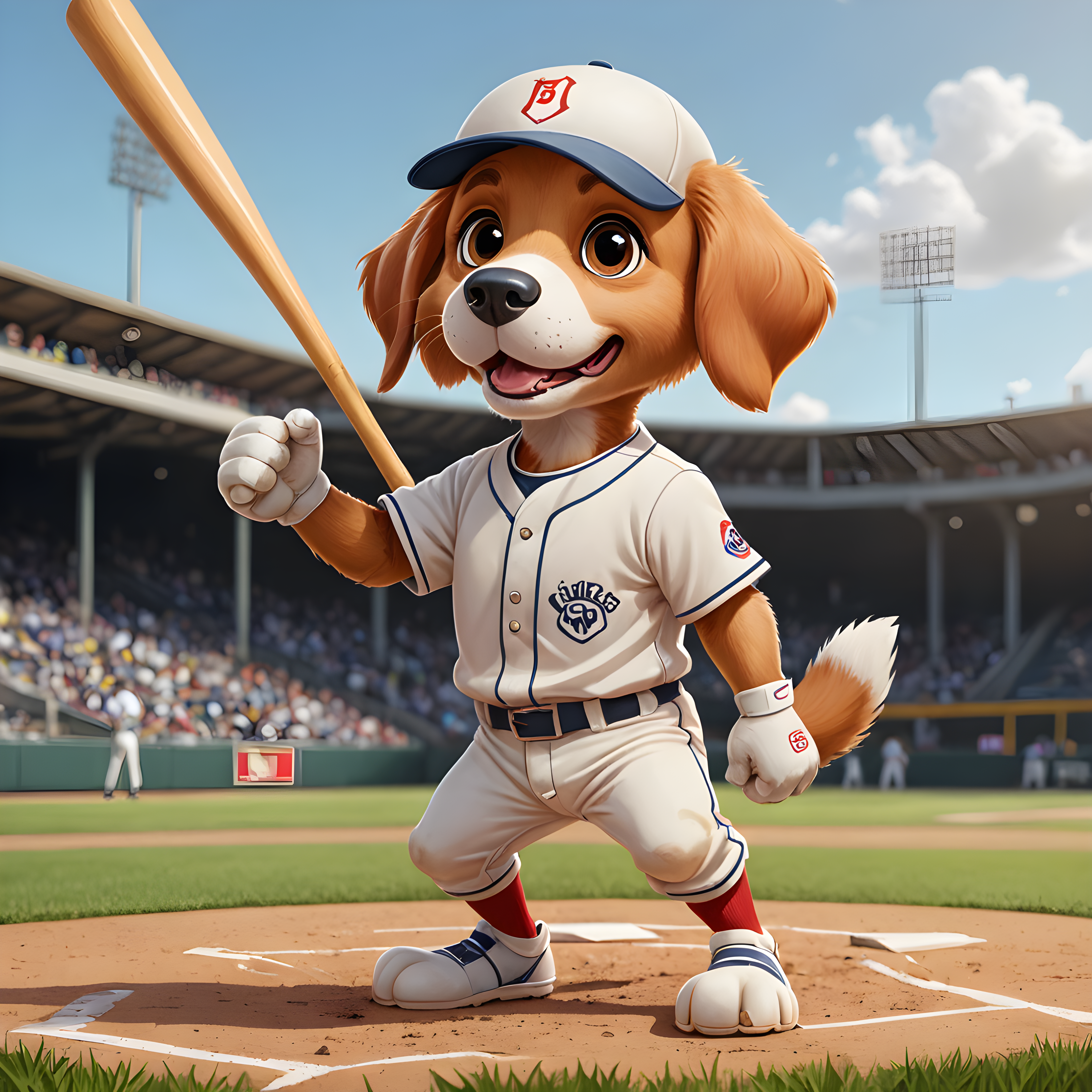Baseball Retriever — Cartoon / Kawaii (Motivational)