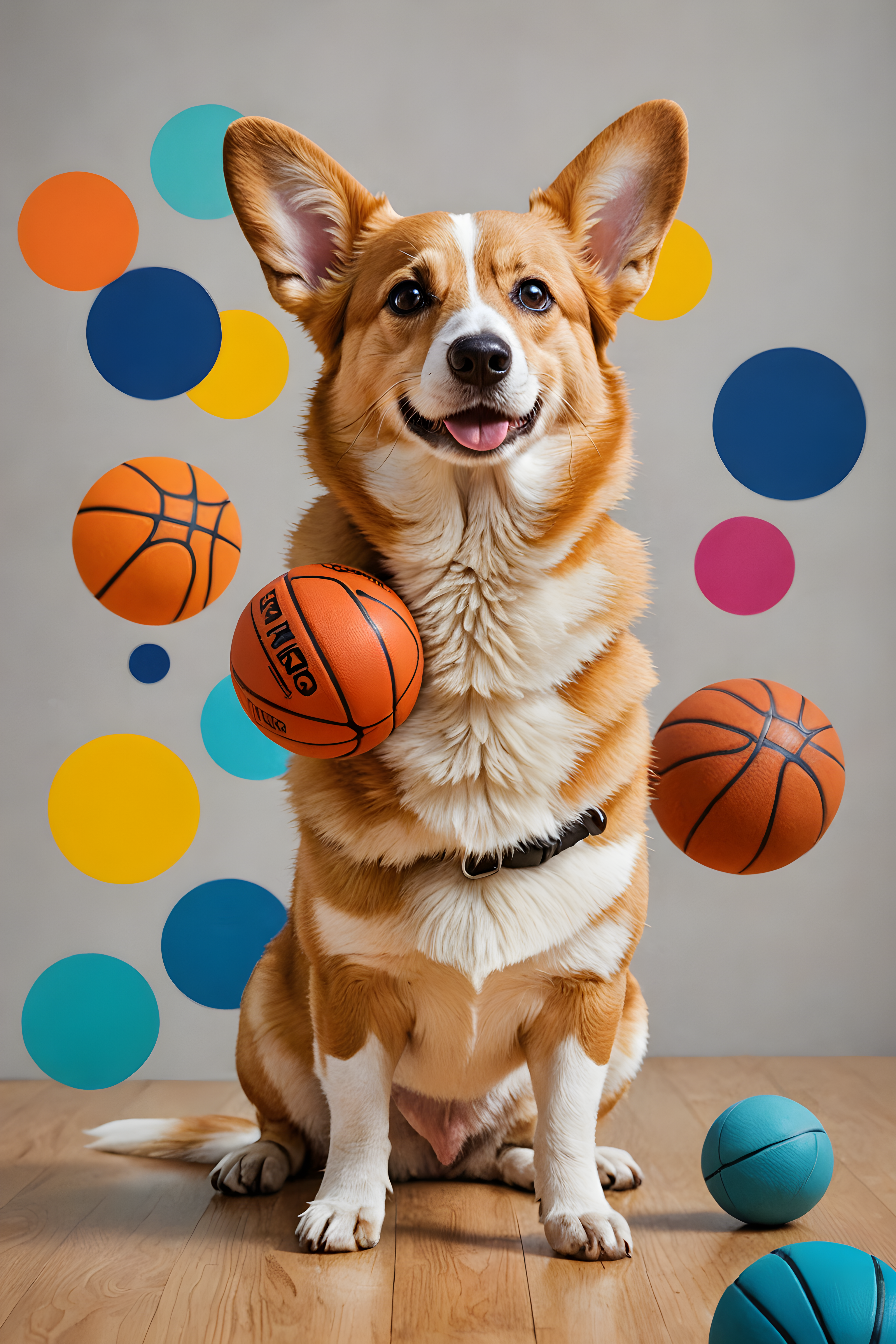 Basketball Corgi — Abstract (Aesthetic)