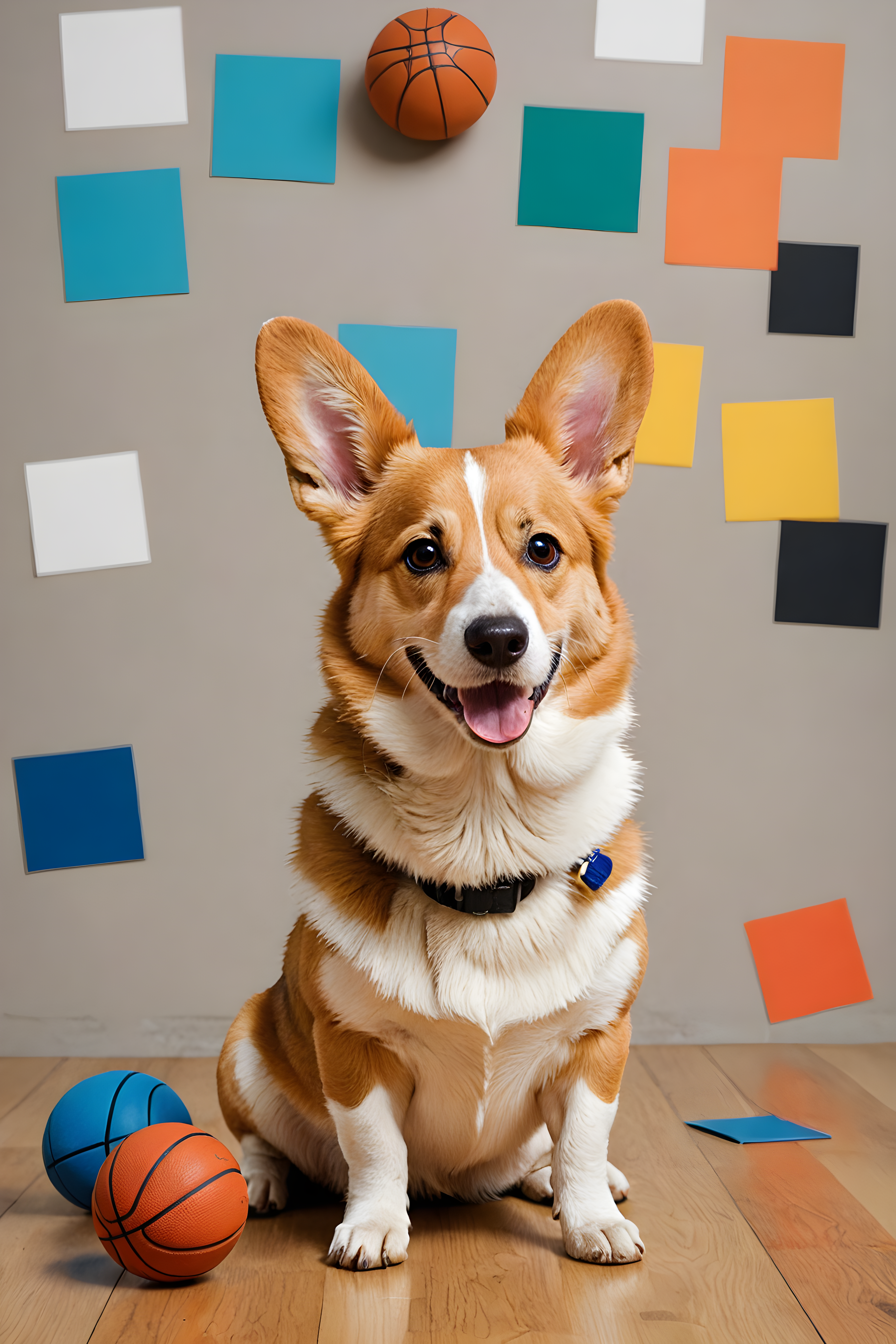 Basketball Corgi — Abstract (Aesthetic)