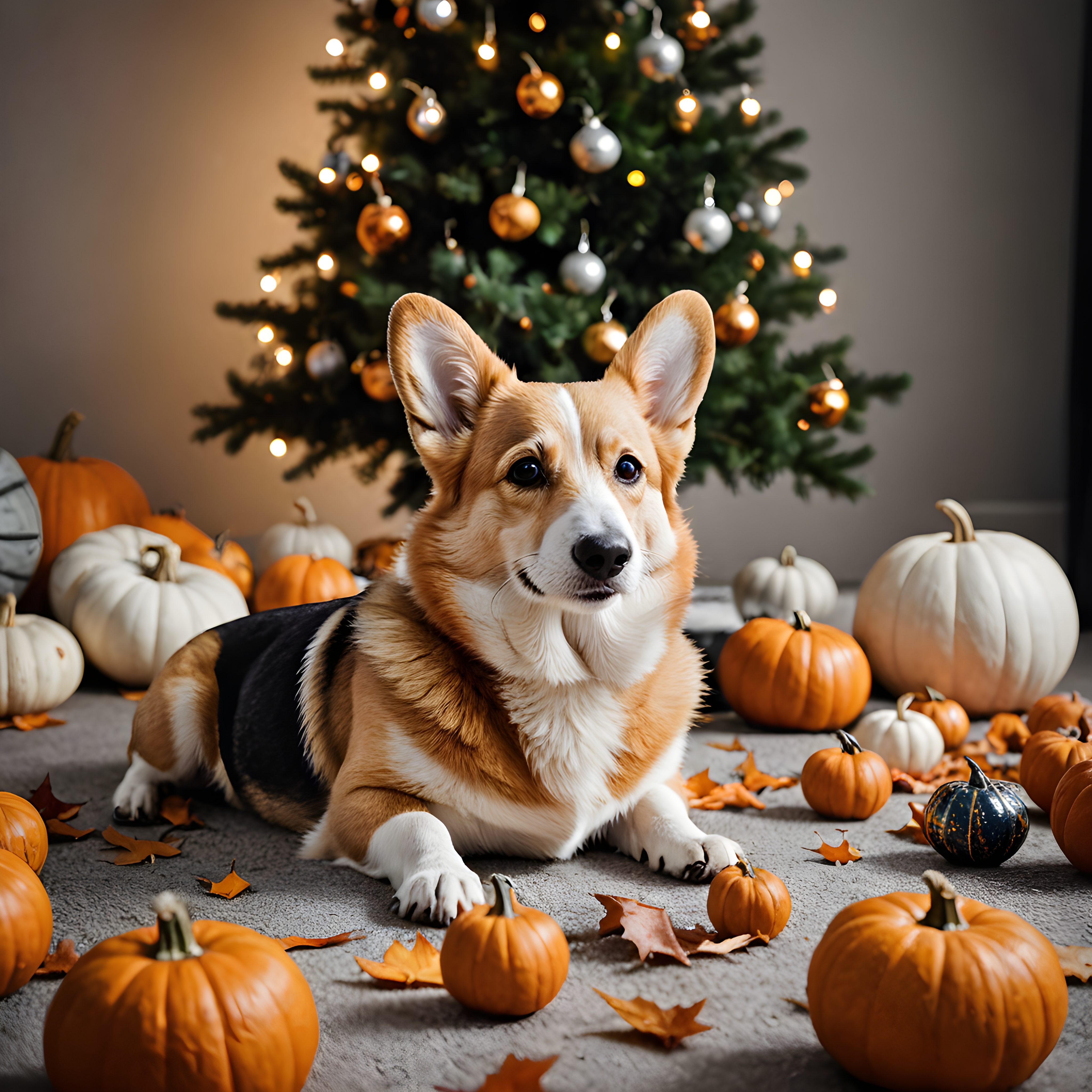 Basketball Corgi — Black & White (Seasonal)