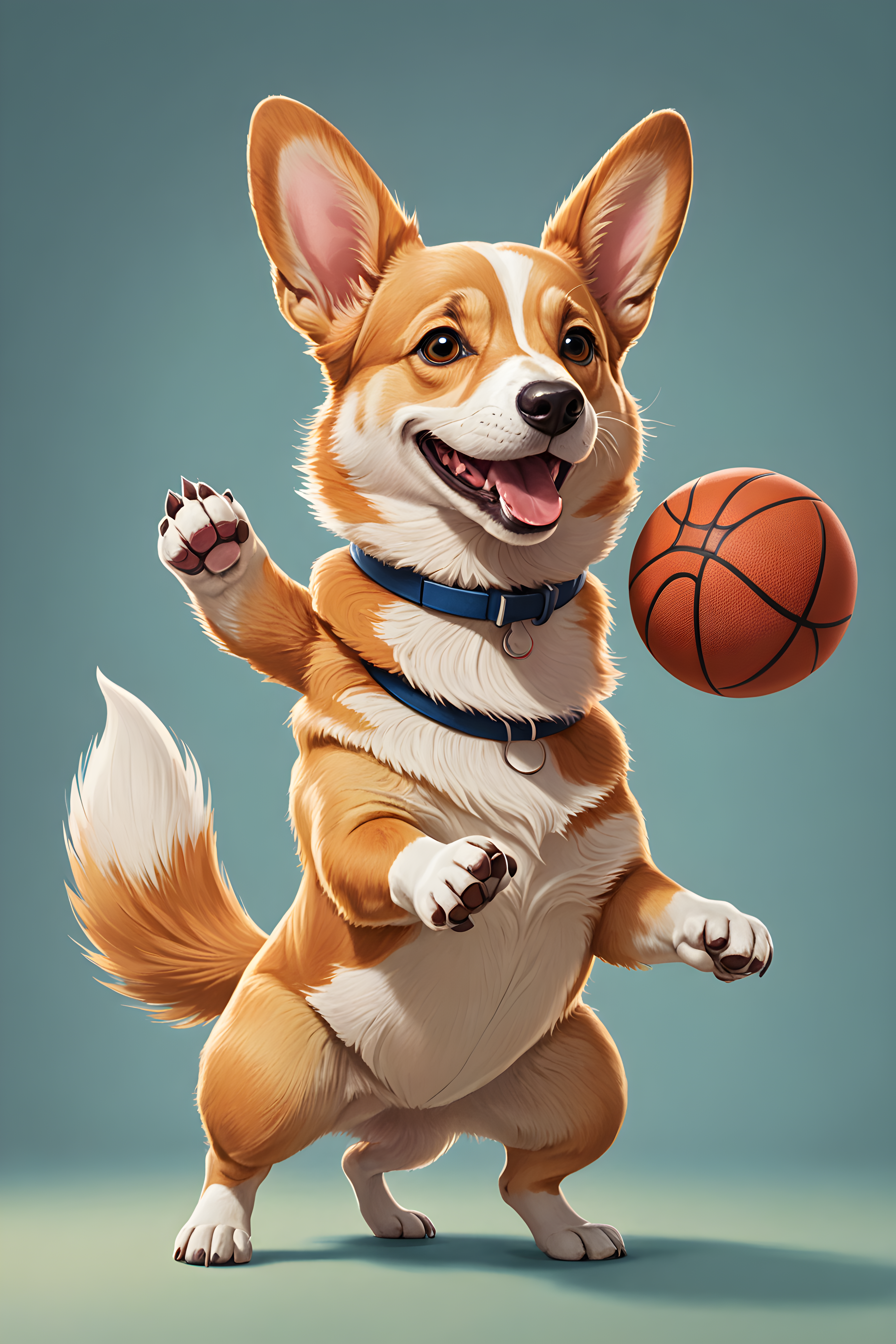 Basketball Corgi — Cartoon / Kawaii (Fantasy)