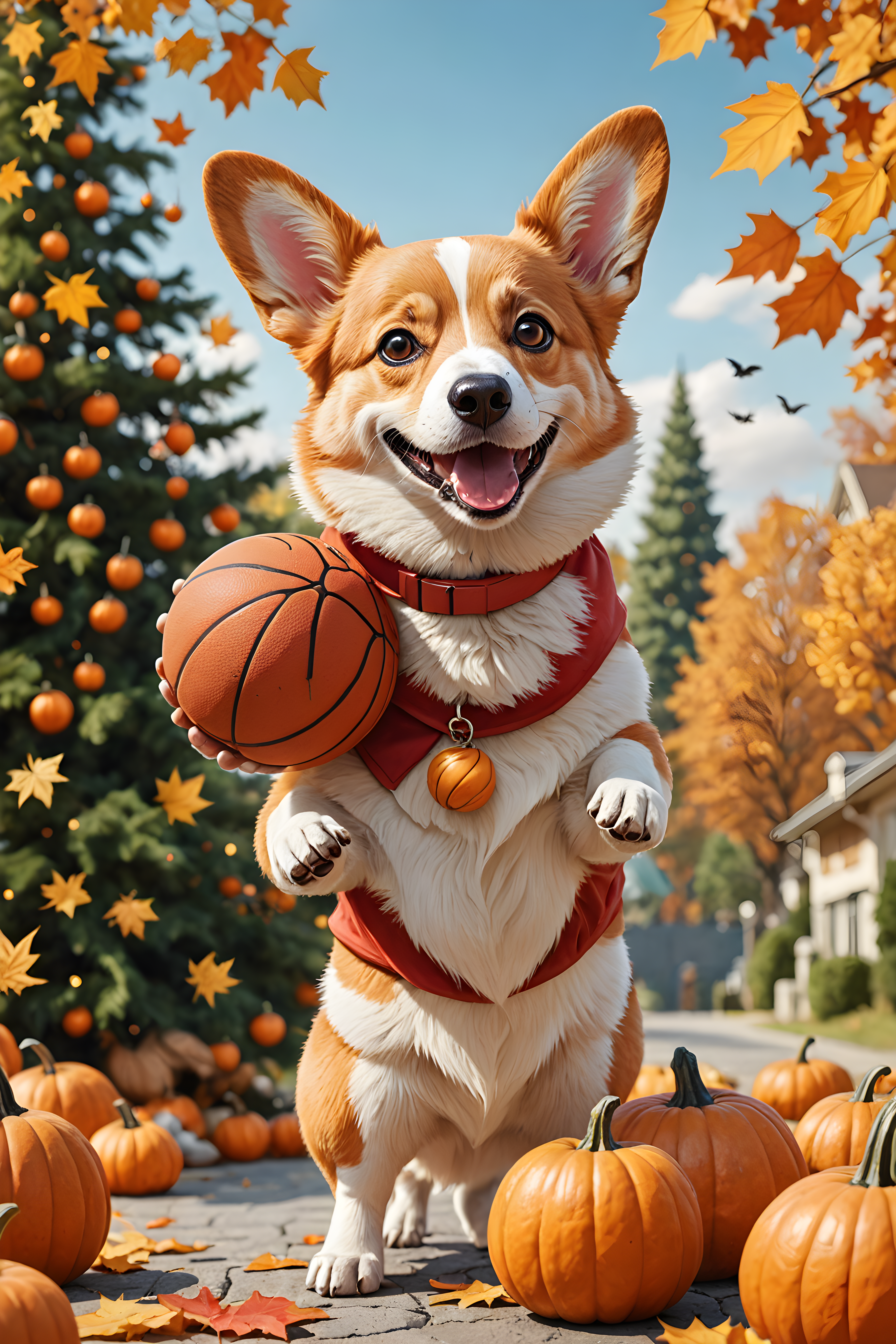 Basketball Corgi — Cartoon / Kawaii (Seasonal)