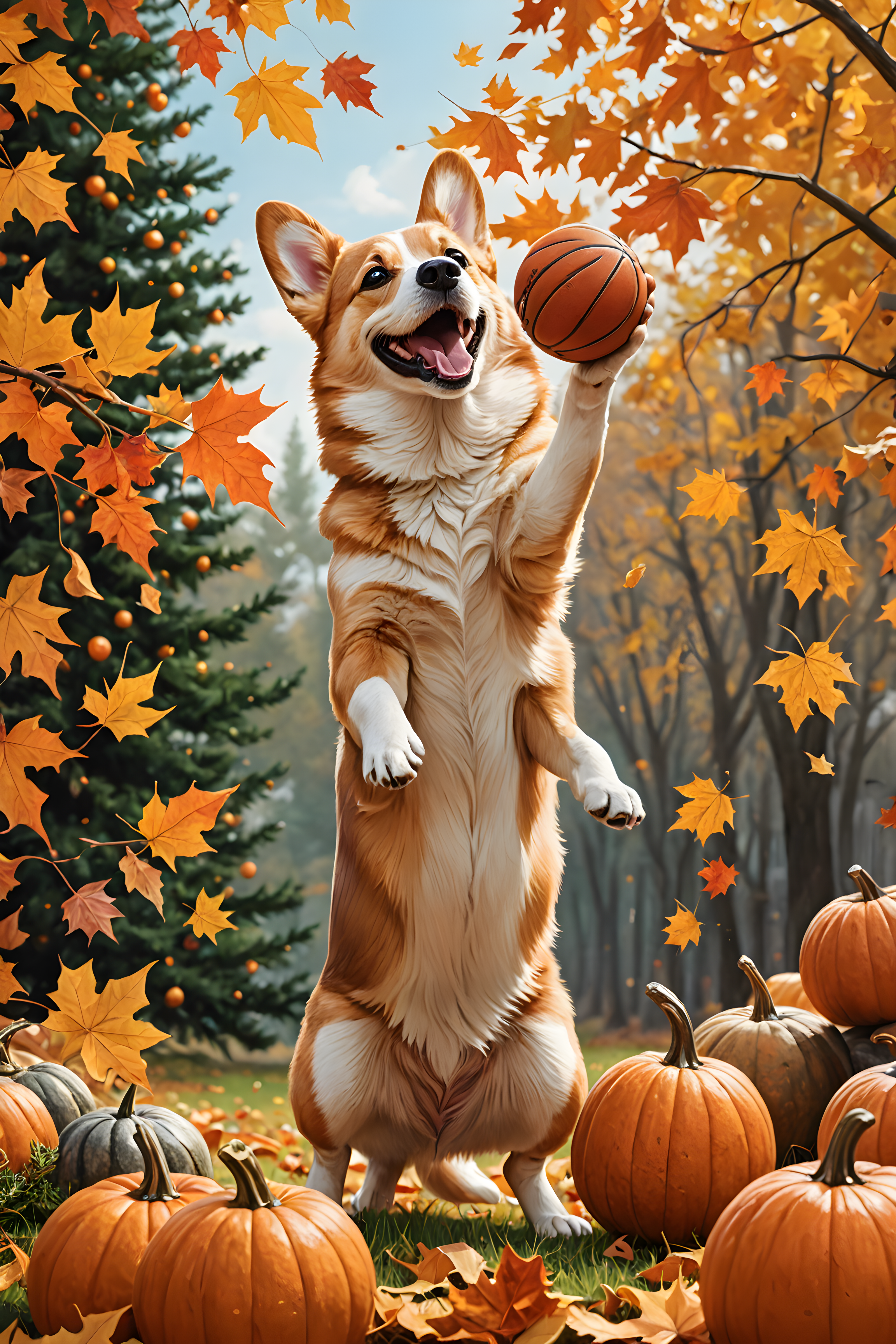 Basketball Corgi — Funny (Seasonal)
