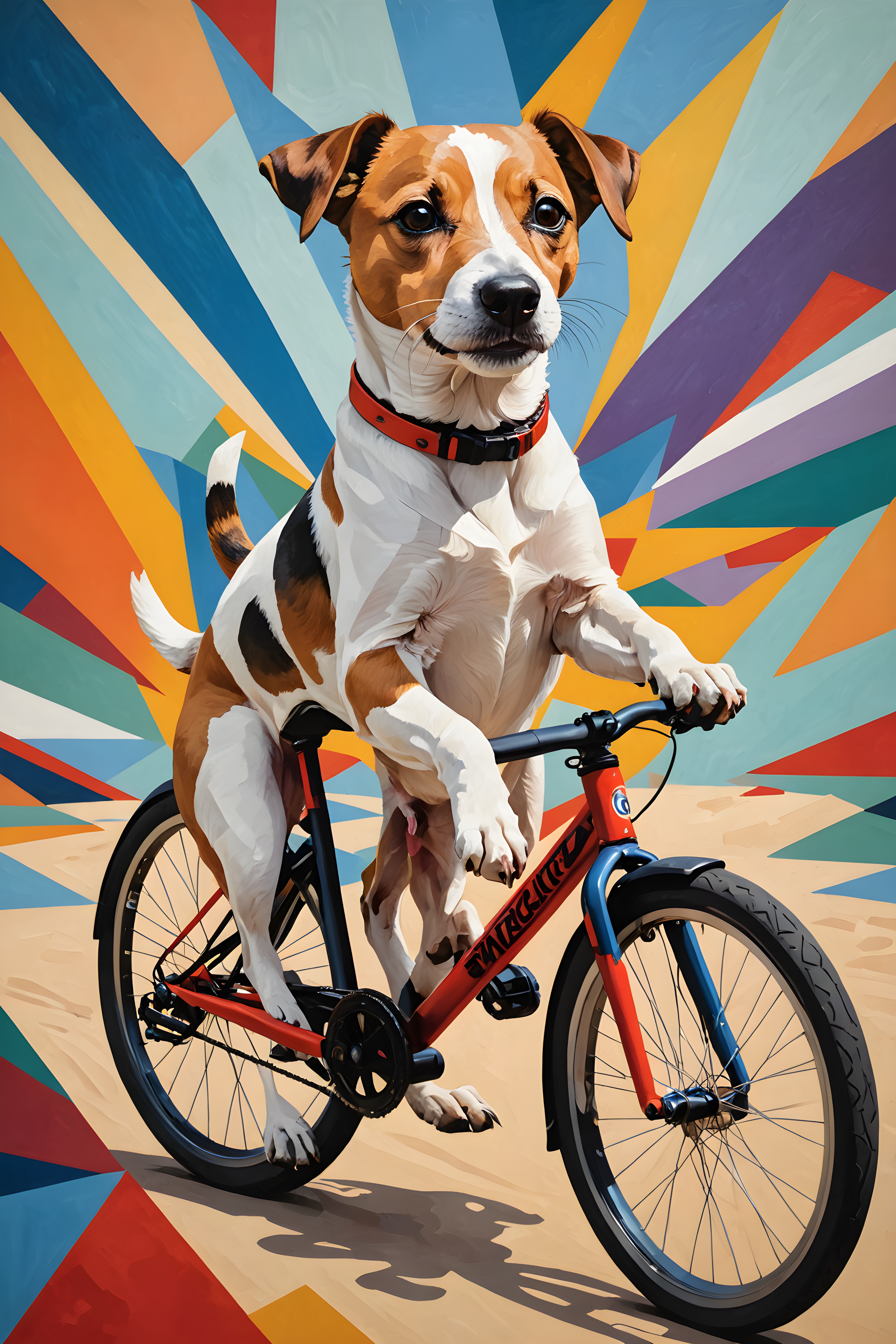 Cycling Jack Russell — Abstract (Motivational)