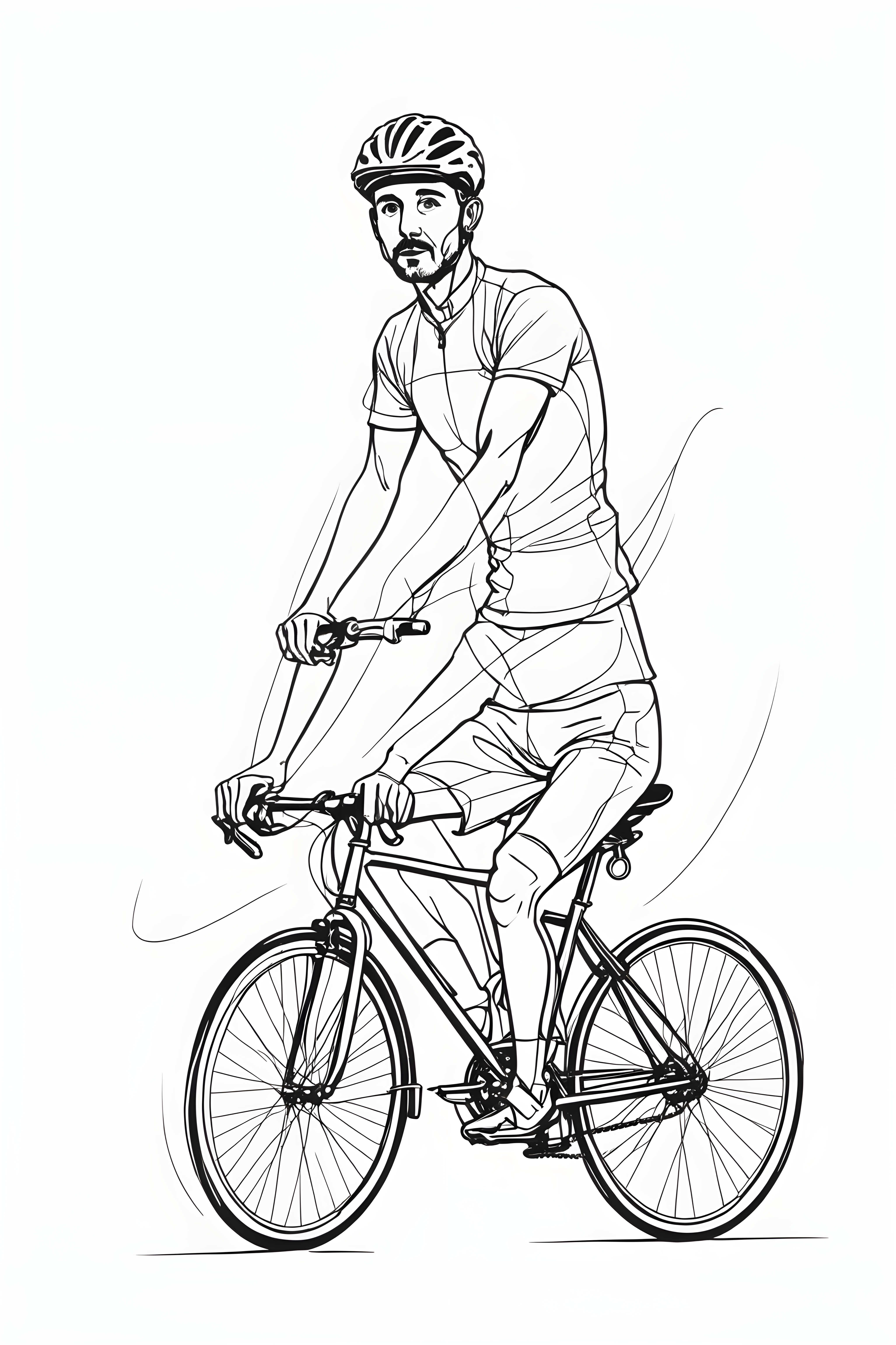 Cycling Jack Russell — Minimalist Line Art (Fantasy)