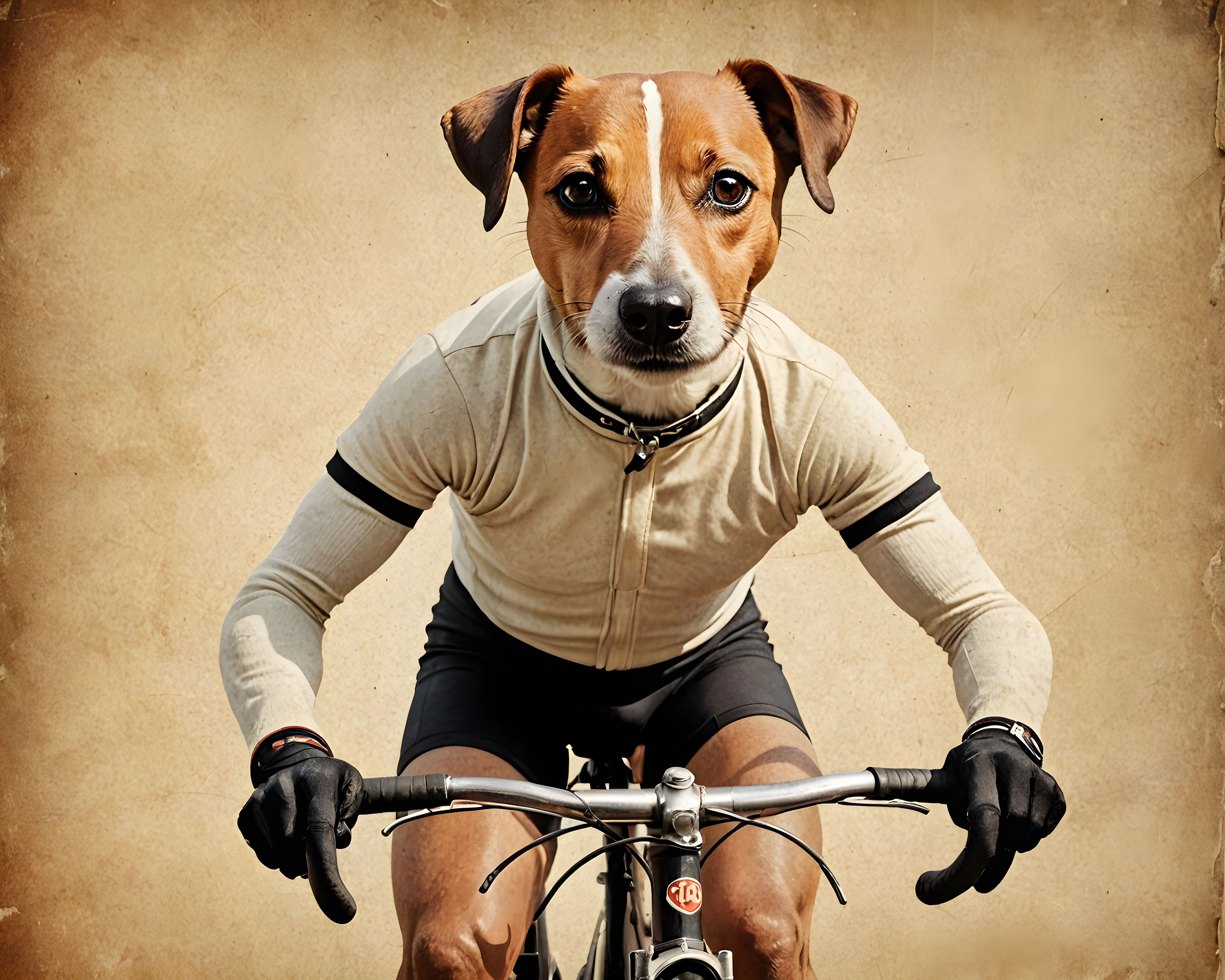 Cycling Jack Russell — Vintage Poster (Motivational)