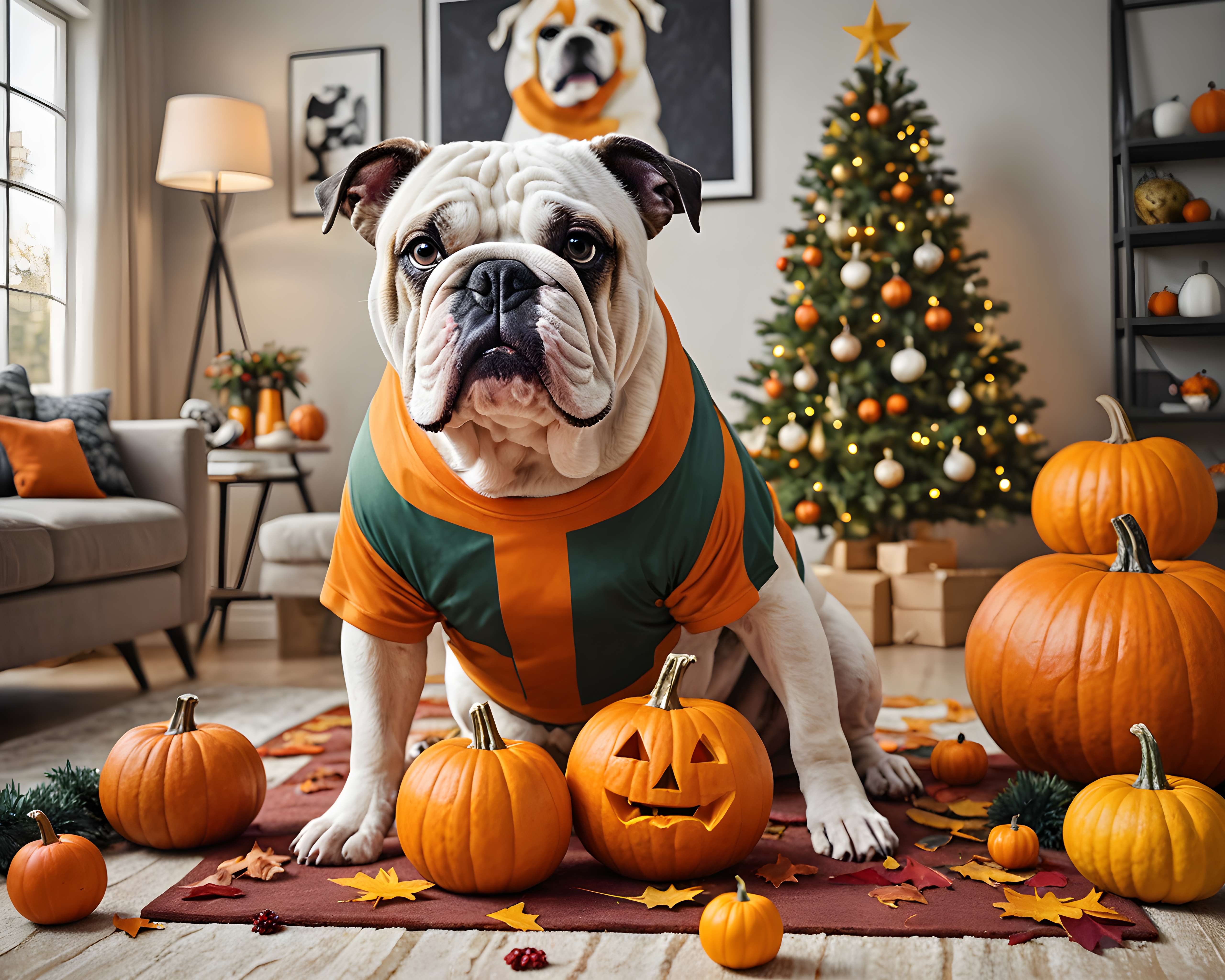 Football Bulldog — Abstract (Seasonal)