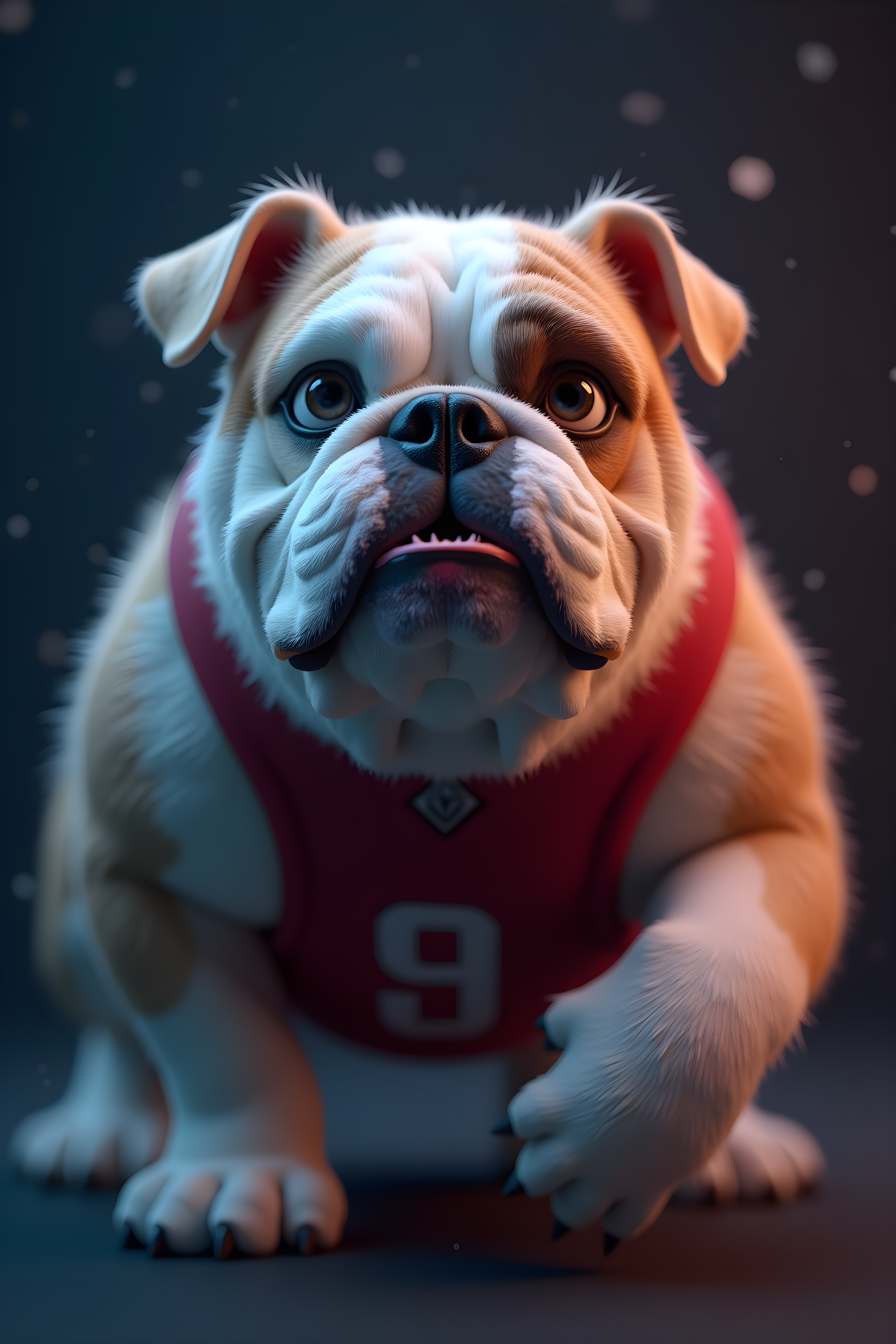 Football Bulldog — 3D Render (Fantasy)