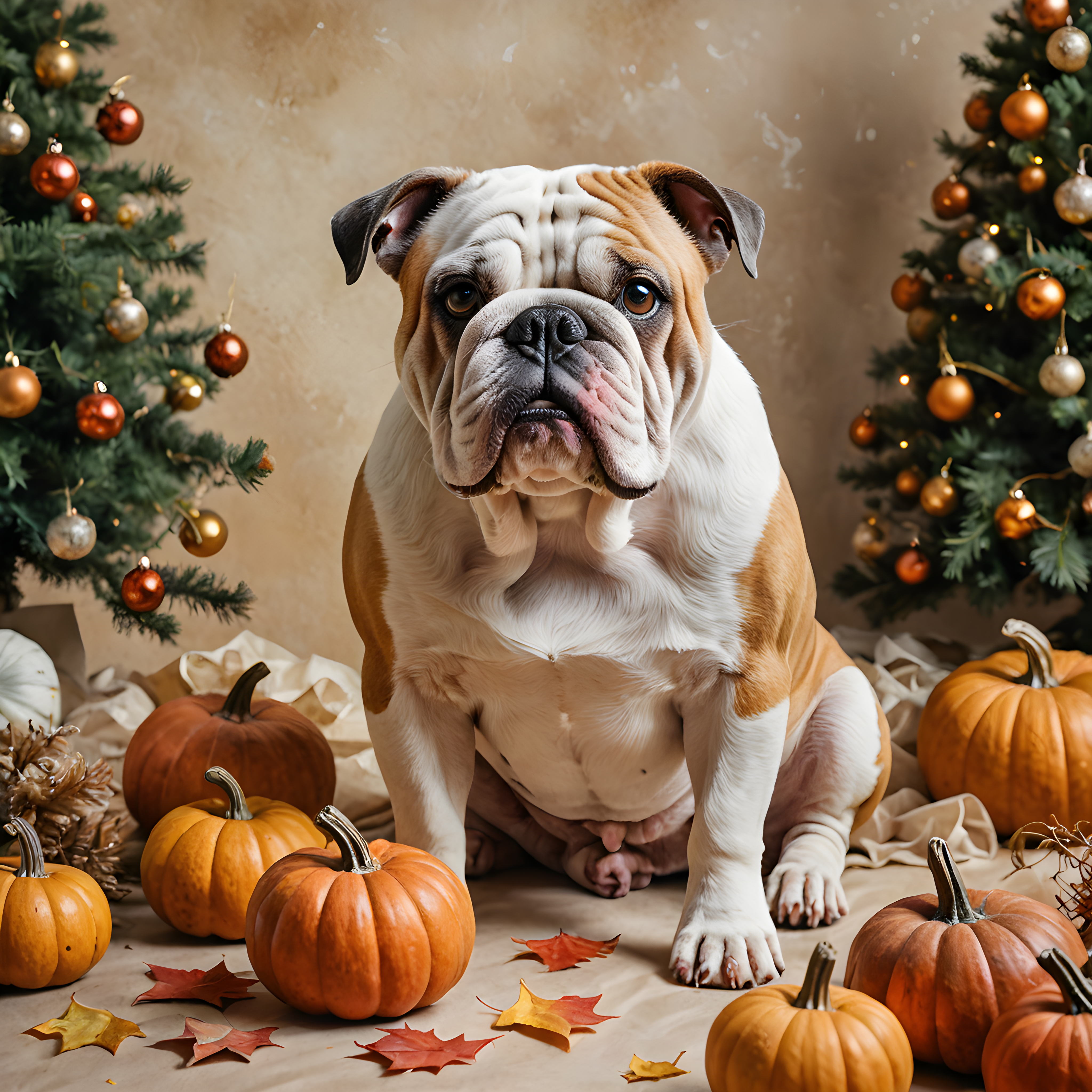 Football Bulldog — Watercolor (Seasonal)