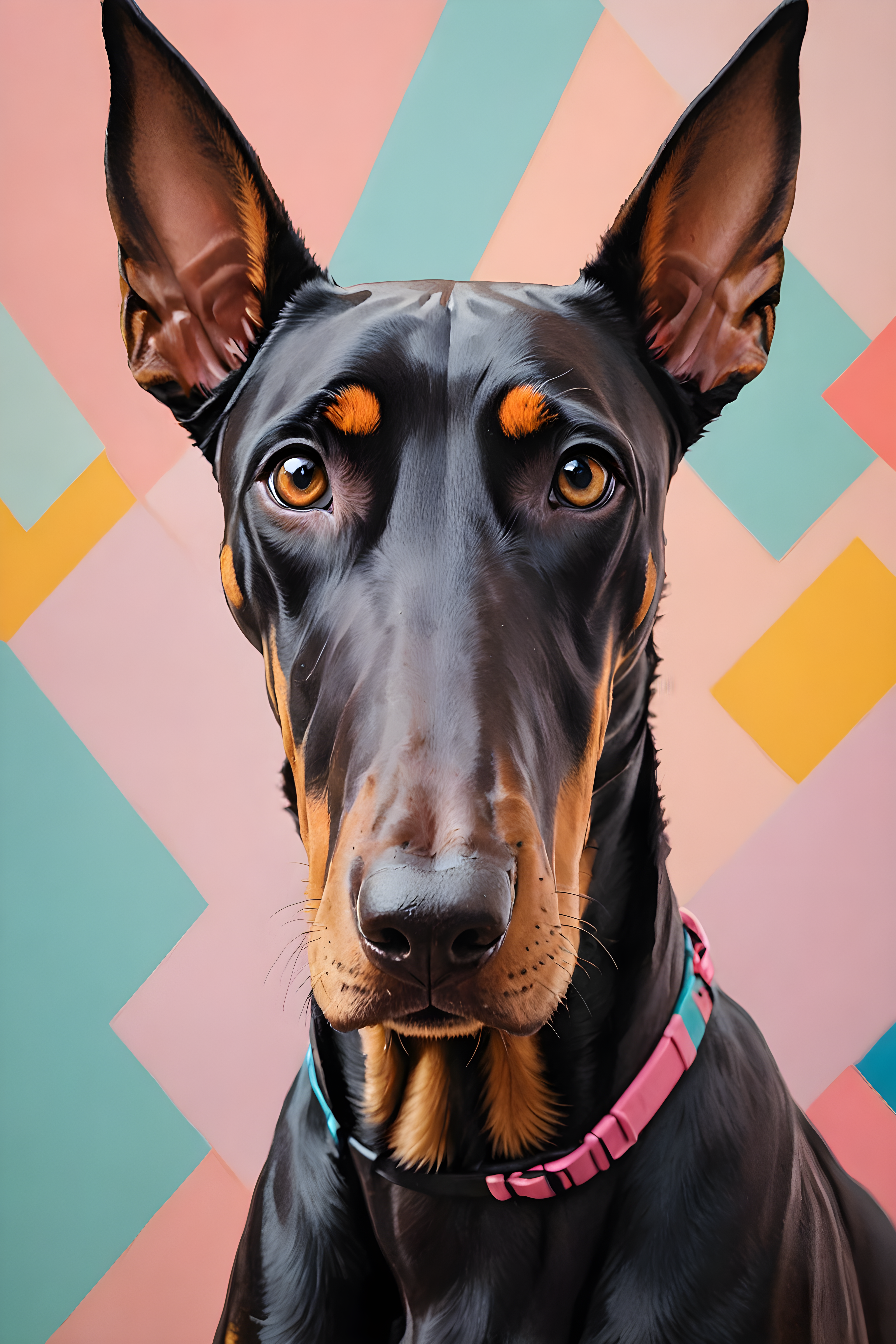 Gym Doberman — Abstract (Cute)
