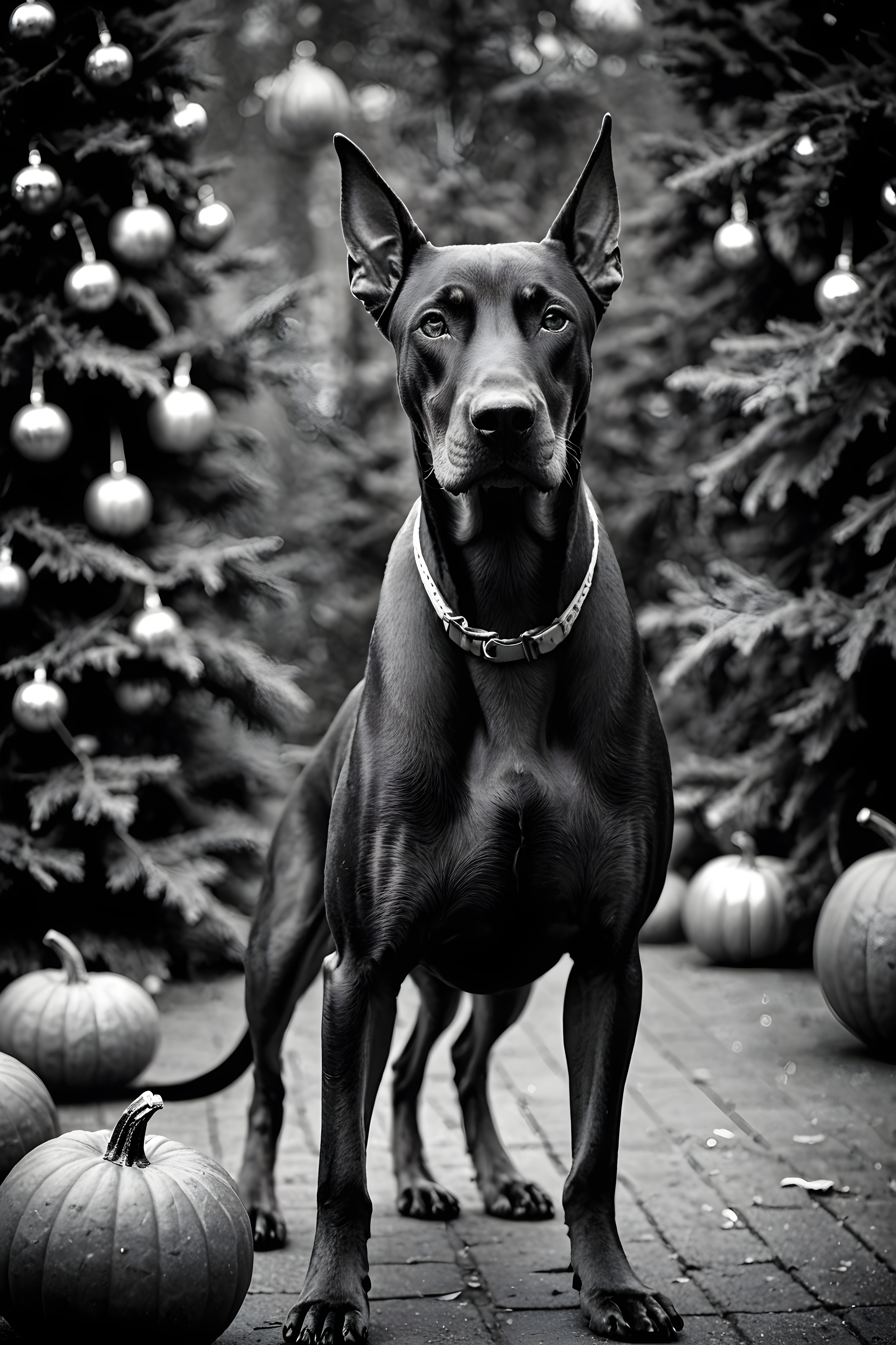 Gym Doberman — Black & White (Seasonal)