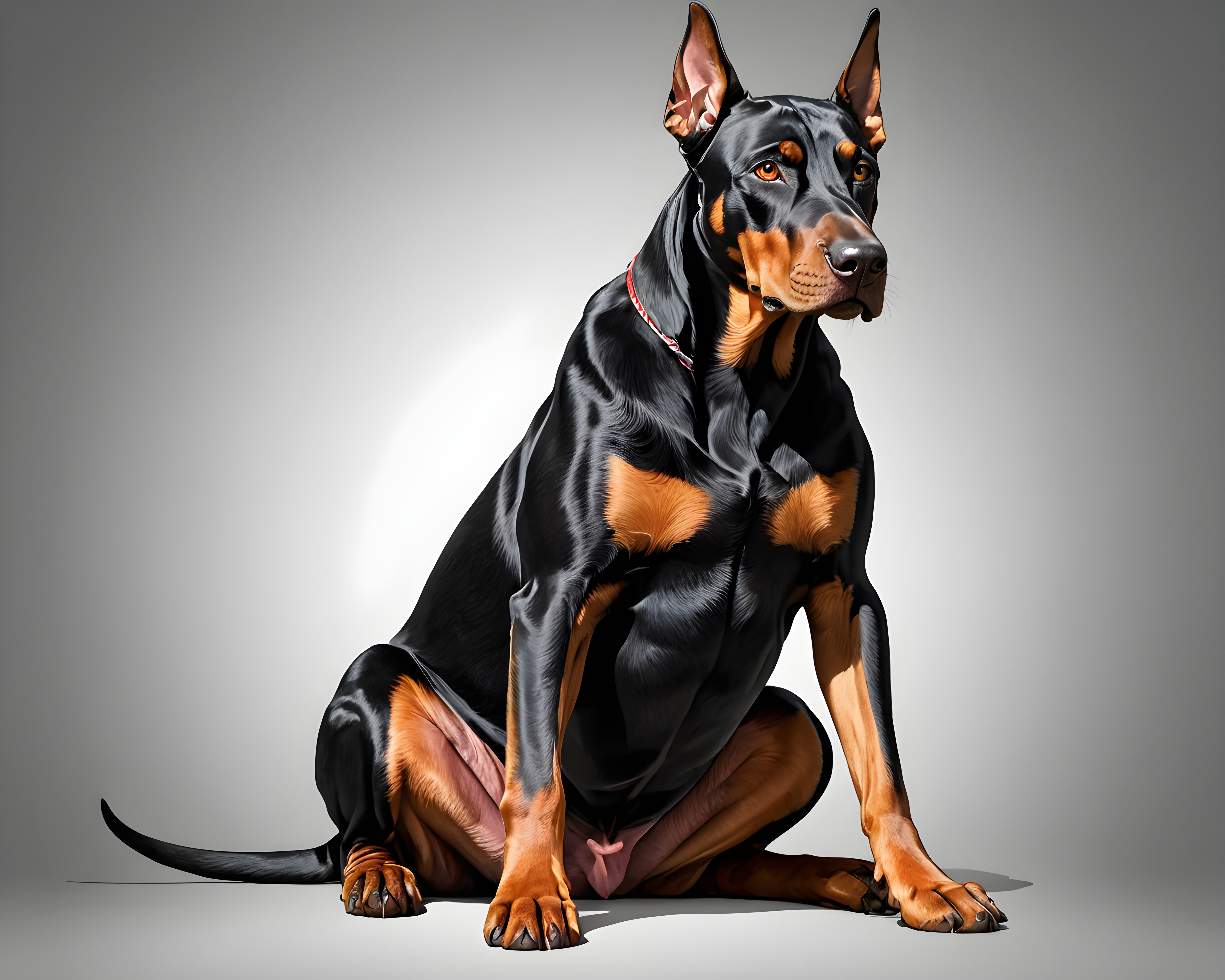 Gym Doberman — Line Art (Motivational)