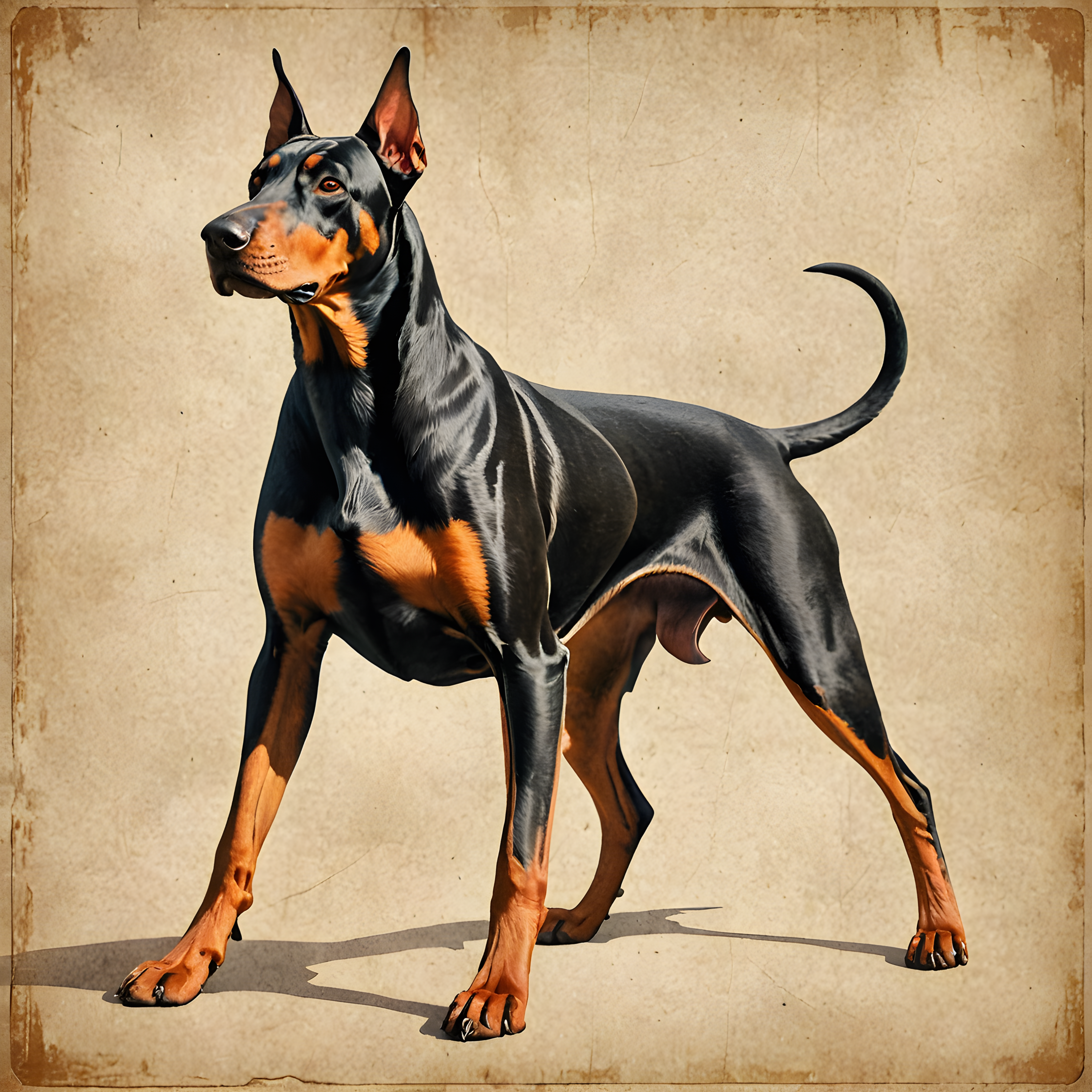 Gym Doberman — Vintage Poster (Motivational)