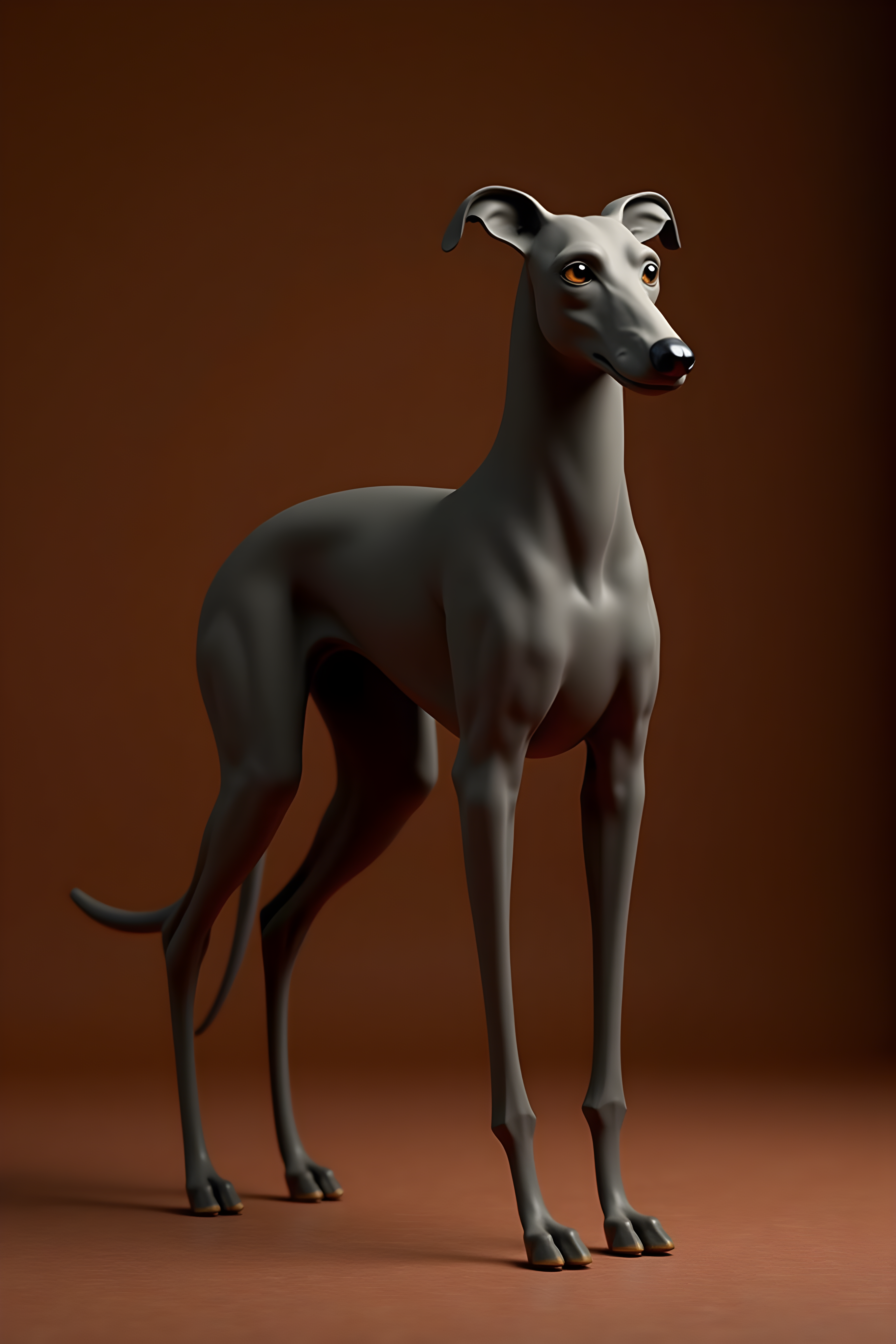 Racing Greyhound — 3D Render (Luxury)