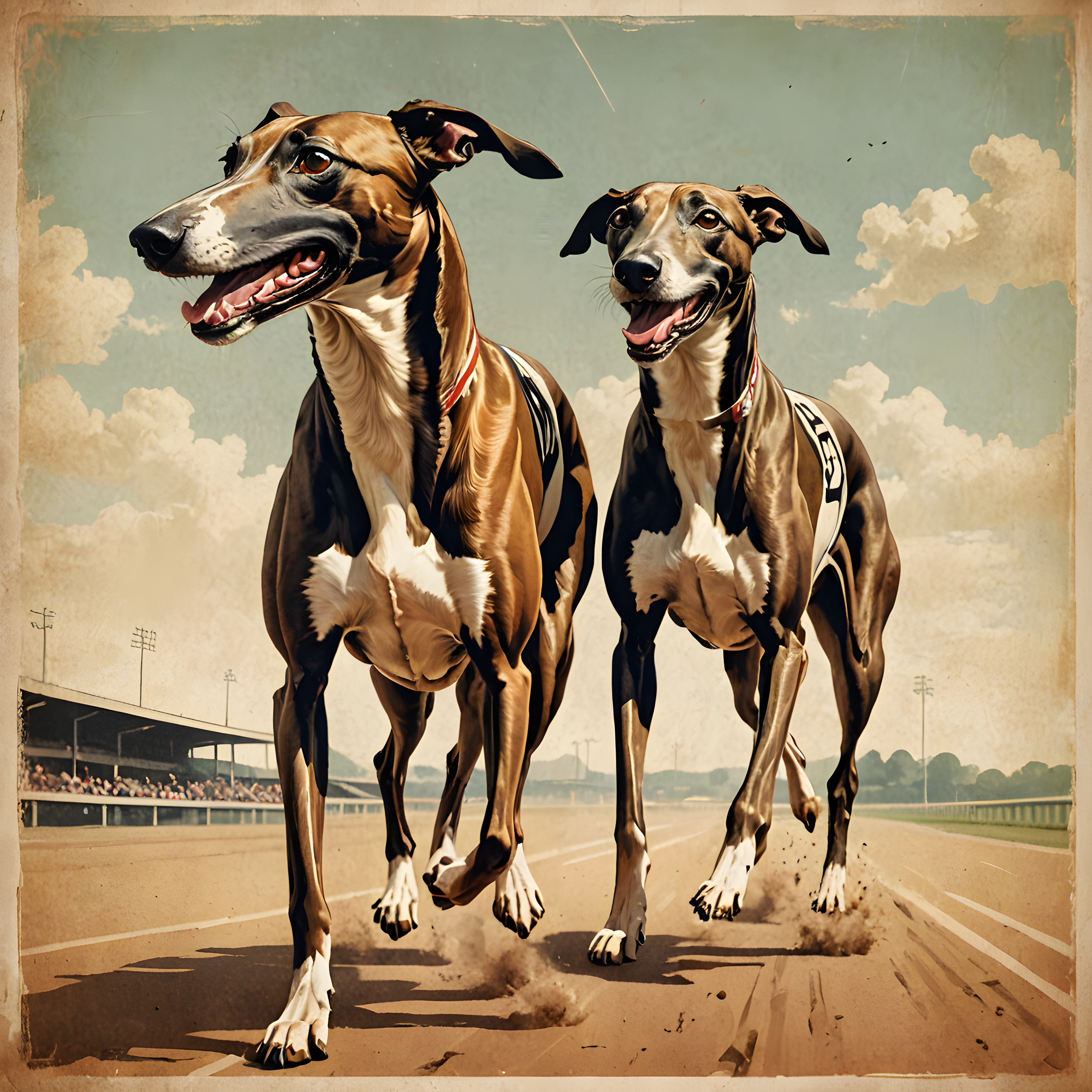Racing Greyhound — Vintage Poster (Motivational)