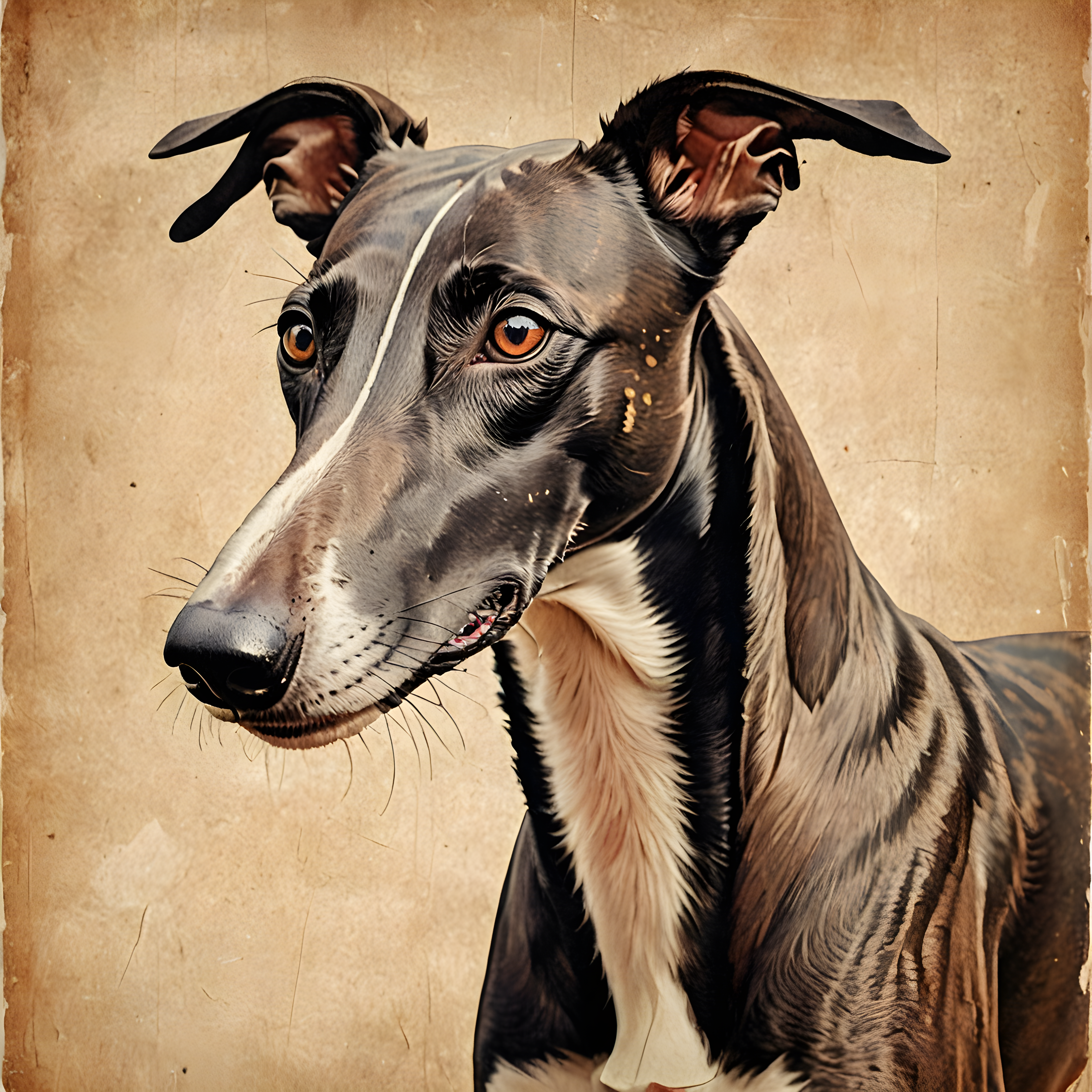 Racing Greyhound — Vintage Poster (Romantic)