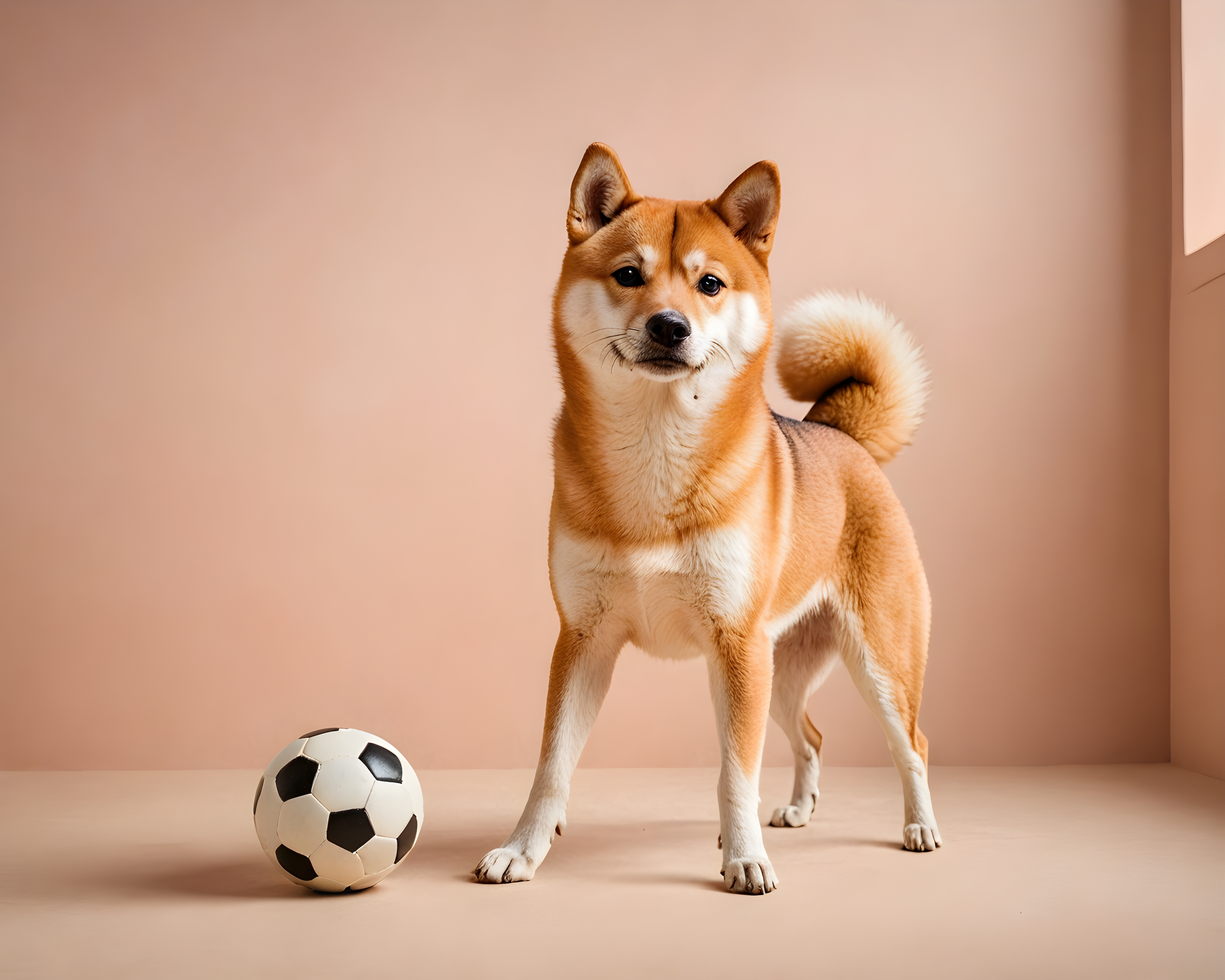 Soccer Shiba — Modern Aesthetic (Romantic)