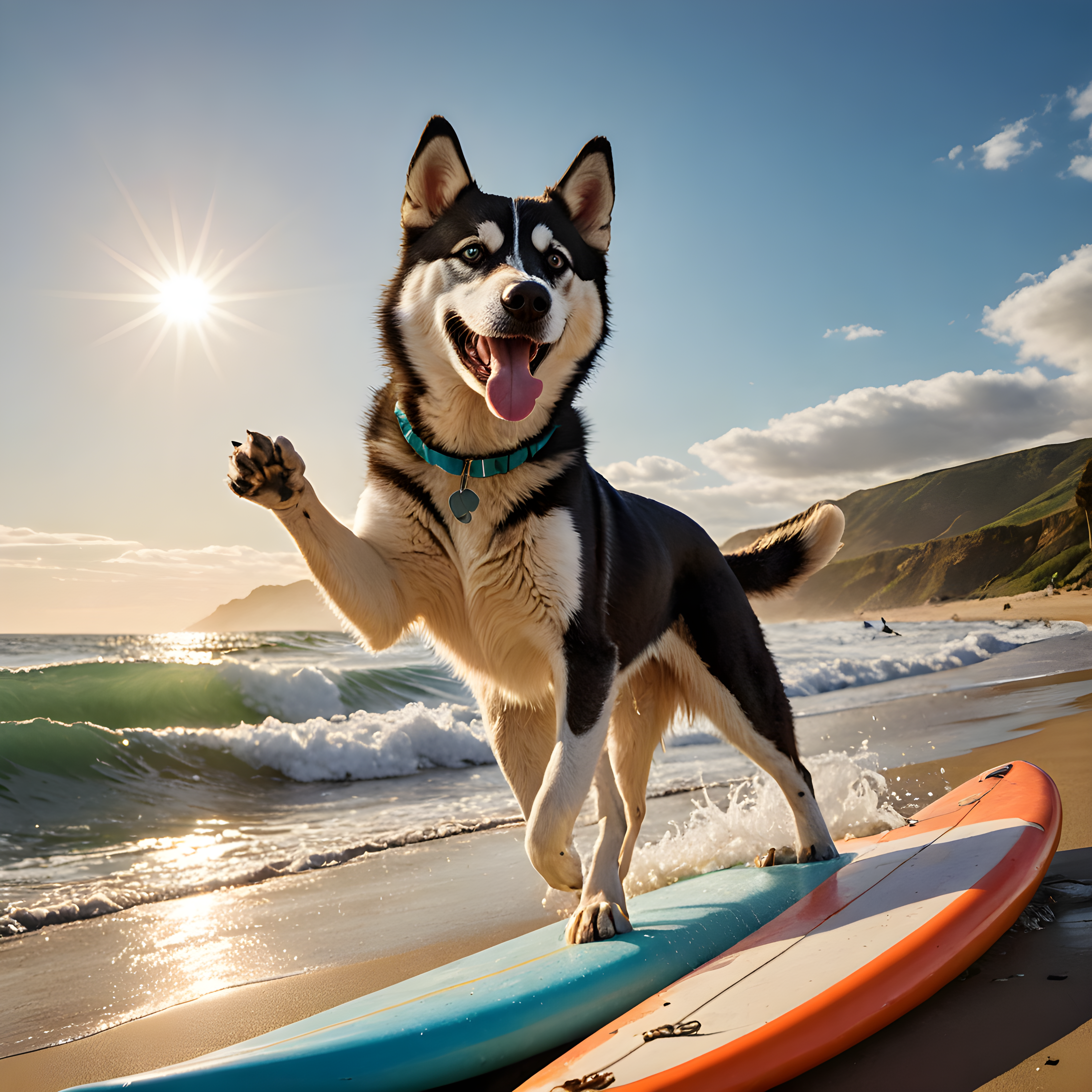 Surf Husky — Funny (Happy)