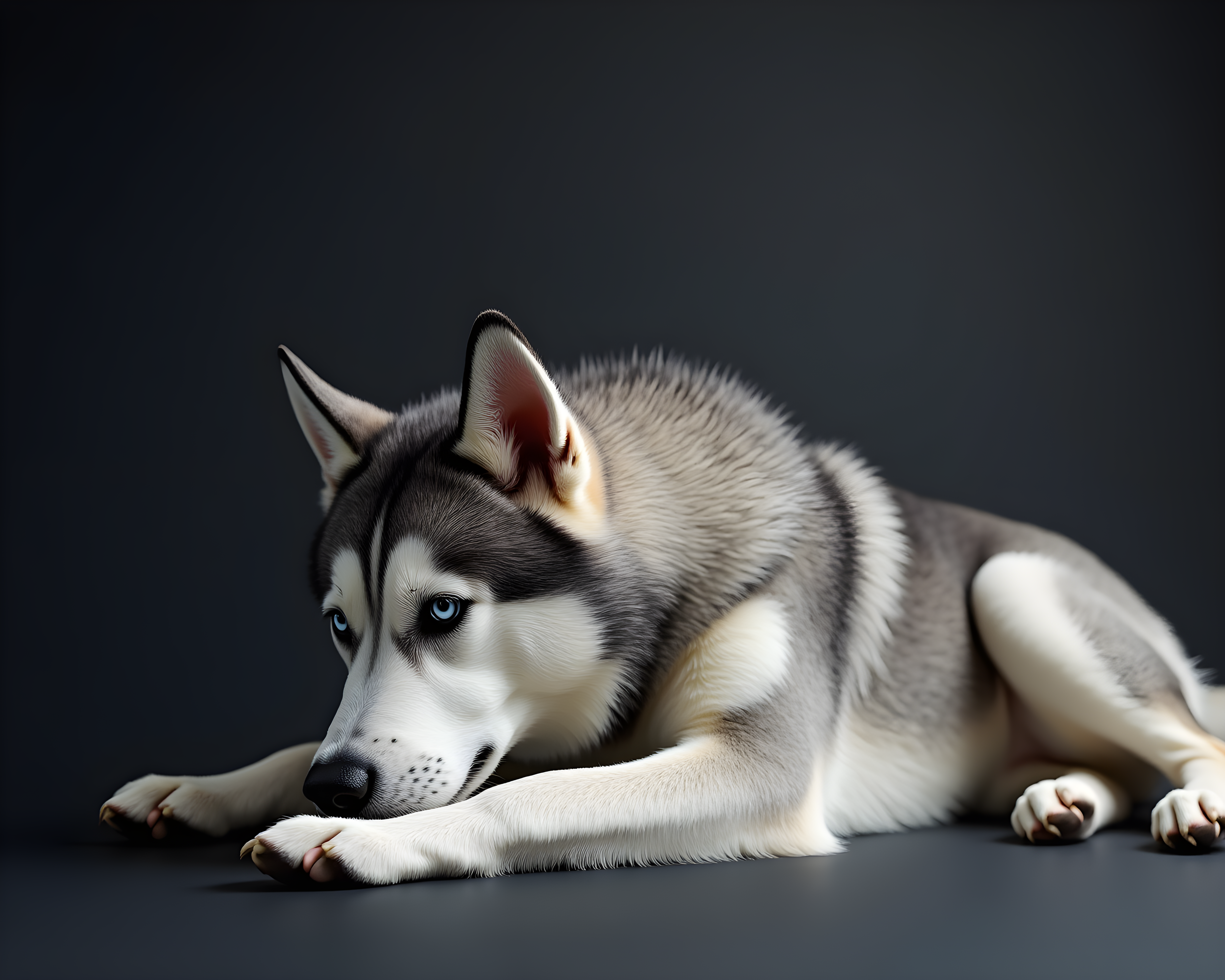 Surf Husky — Hyper-Realistic (Emotional)
