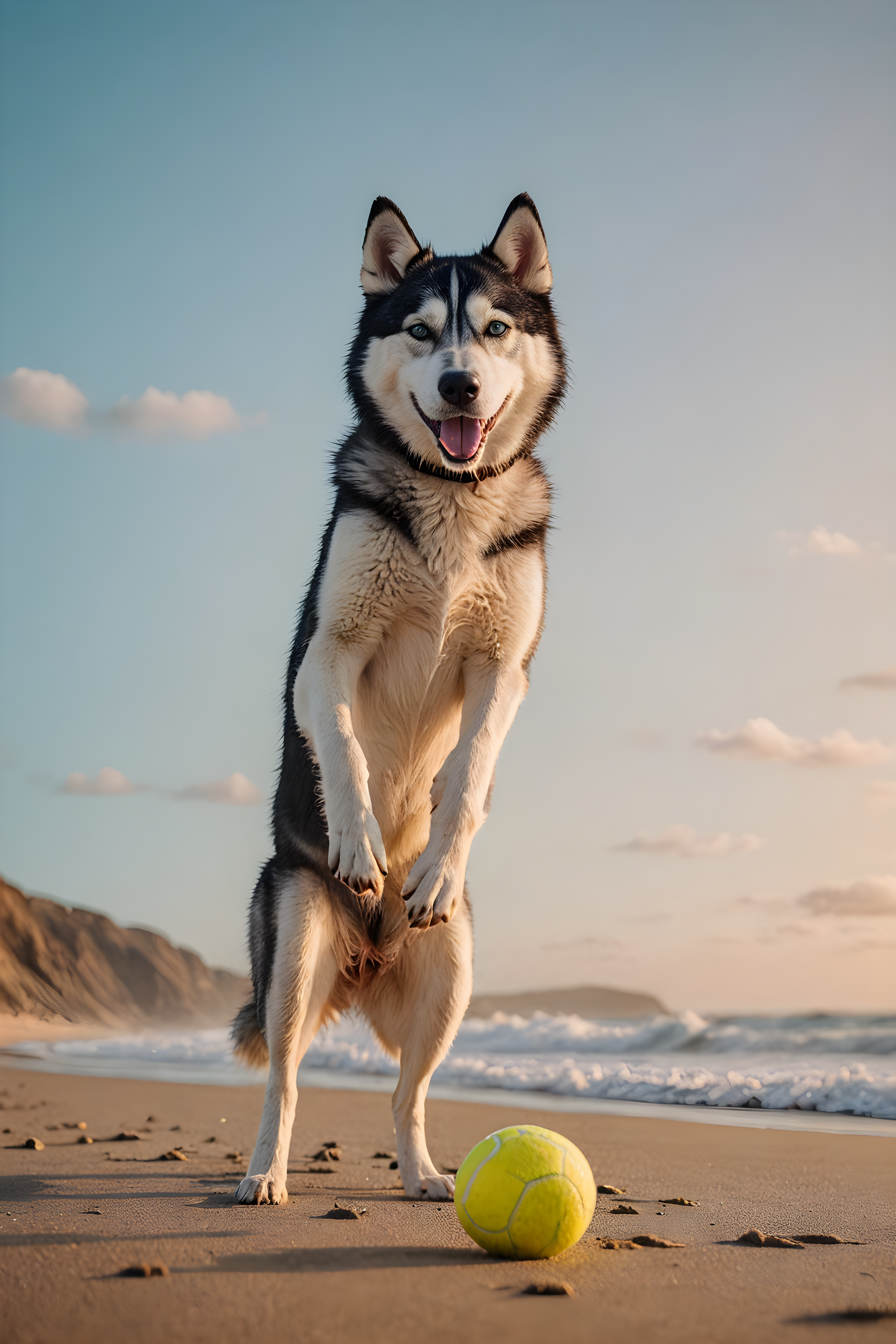 Surf Husky — Modern Aesthetic (Playful)